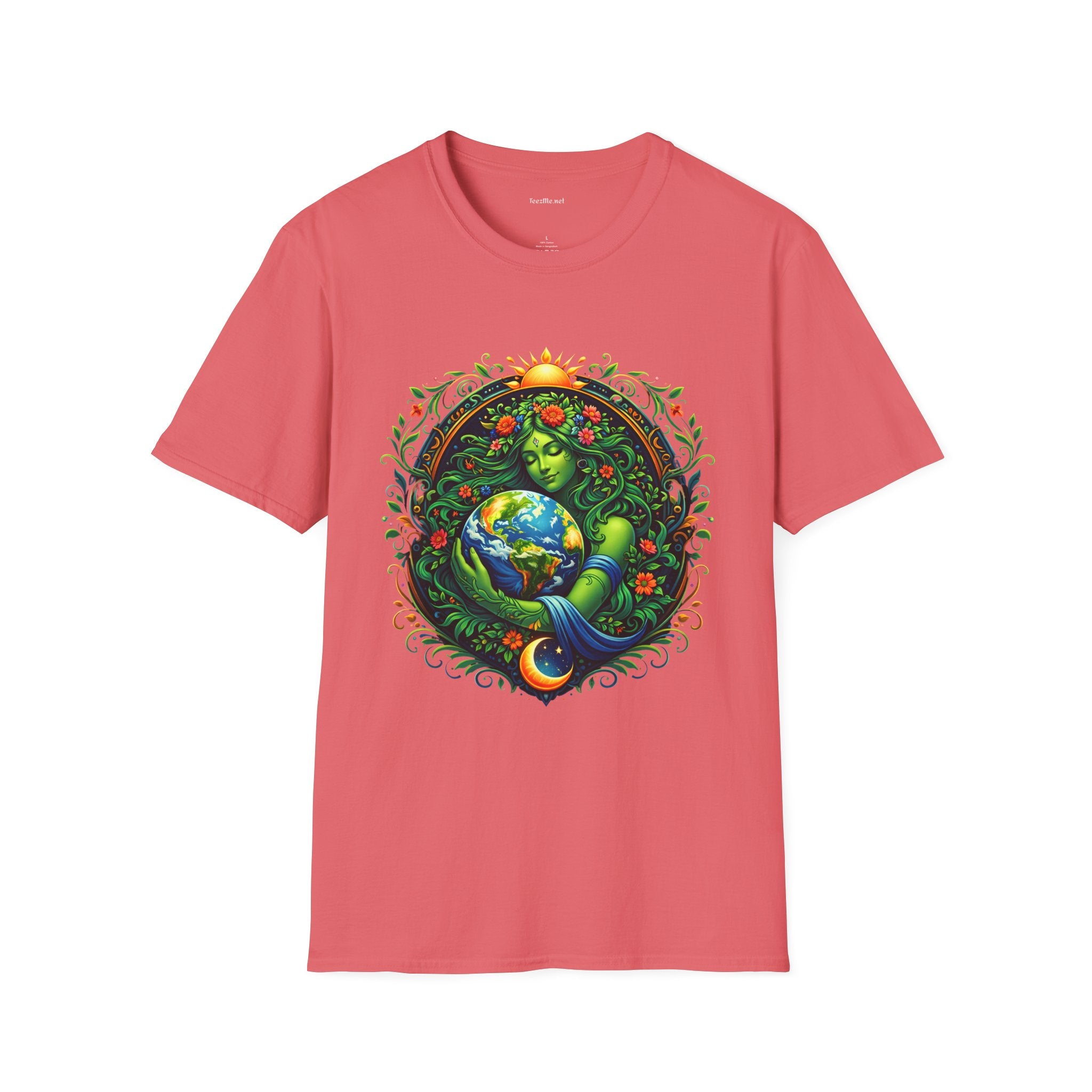 Earth Goddess T-Shirt — Floral Mother Nature Colorful Graphic Tee