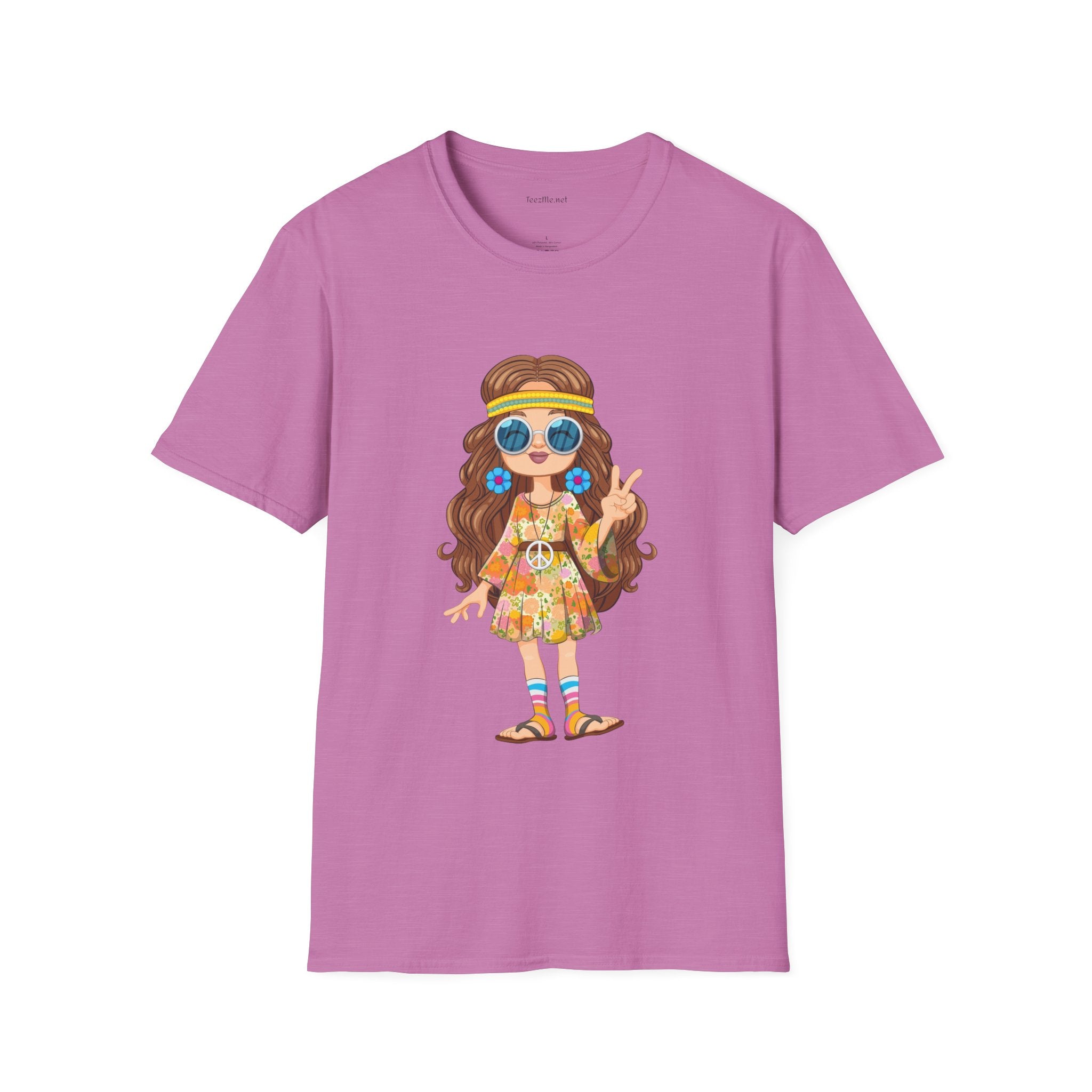 Hippie Girl - Unisex Ultra Cotton Tee 100% Cotton Graphic