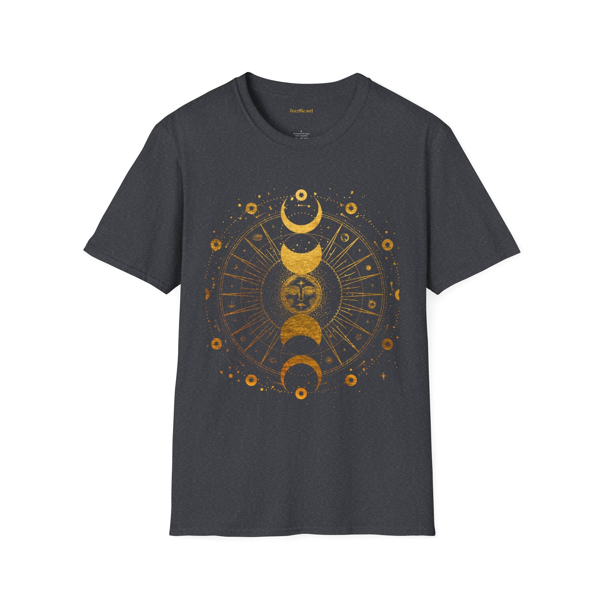 BOHO Sun and Moon Unisex Softstyle T-Shirt 100% Cotton Graphic