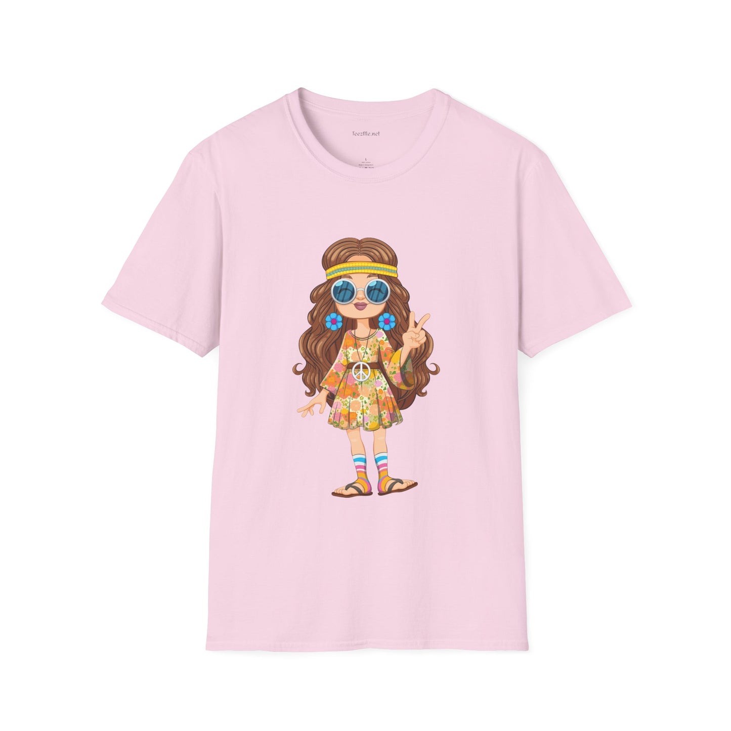 Hippie Girl - Unisex Ultra Cotton Tee 100% Cotton Graphic