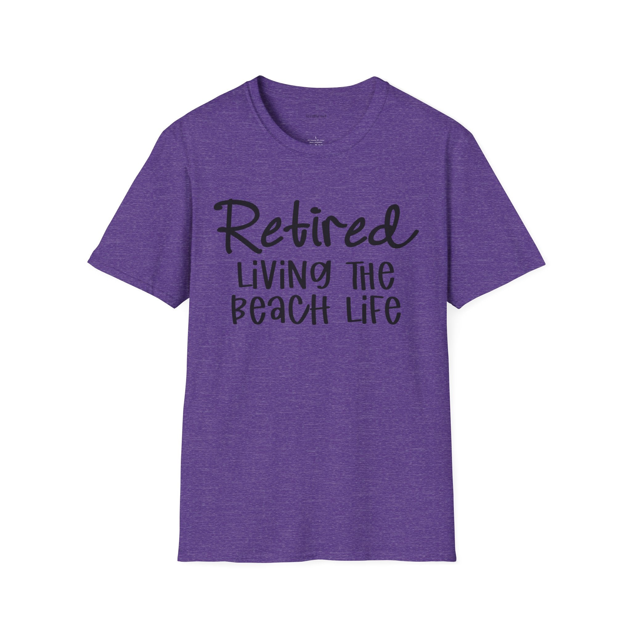 Retired Living the Beach Life  - Unisex Softstyle T-Shirt 100% Cotton Graphic