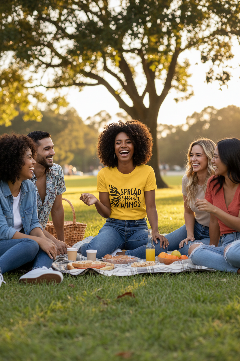 Spread Your Wings T-Shirt — Inspirational Women’s Motivational Tee
