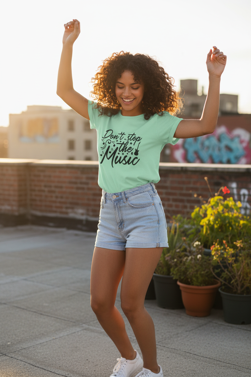 Don't stop the Music 1 - Unisex Softstyle T-Shirt 100% Cotton Graphic