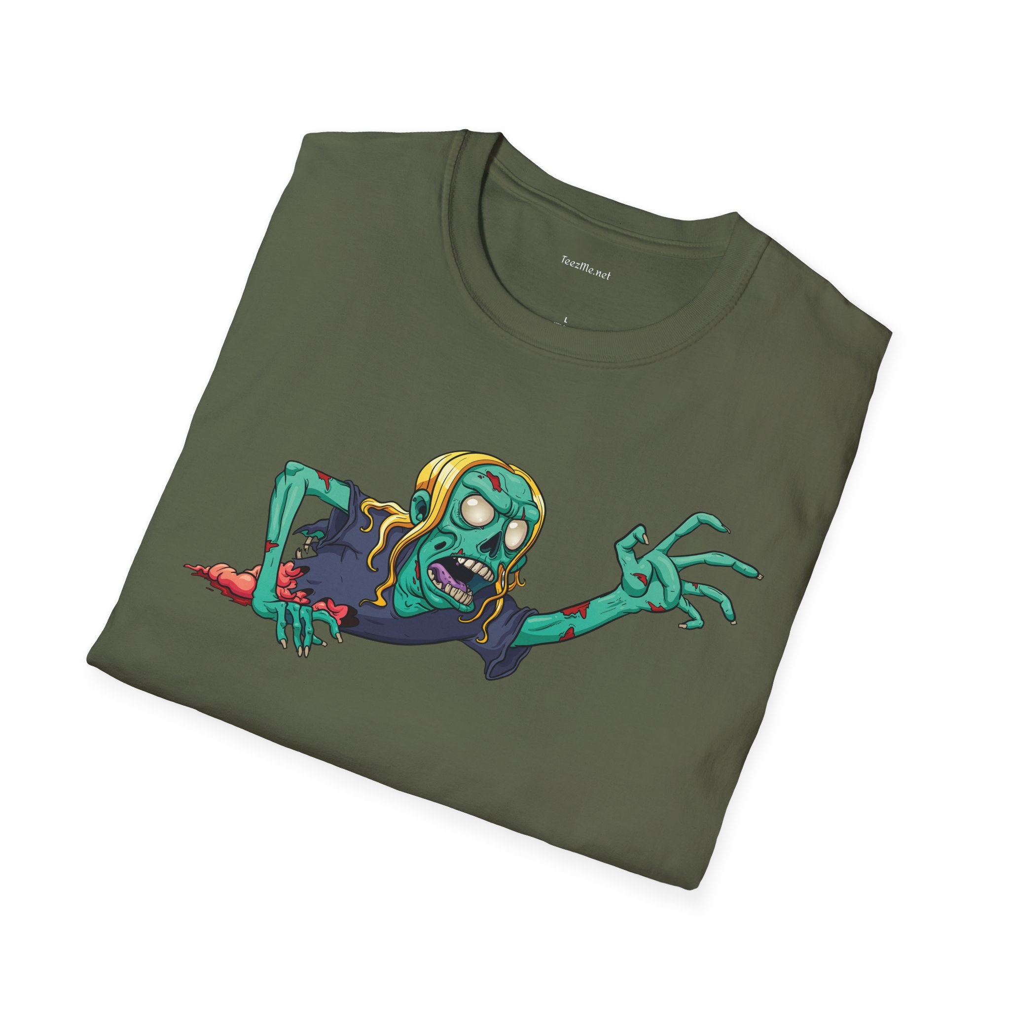 Zombie Grab - Unisex Softstyle T-Shirt 100% Cotton Graphic