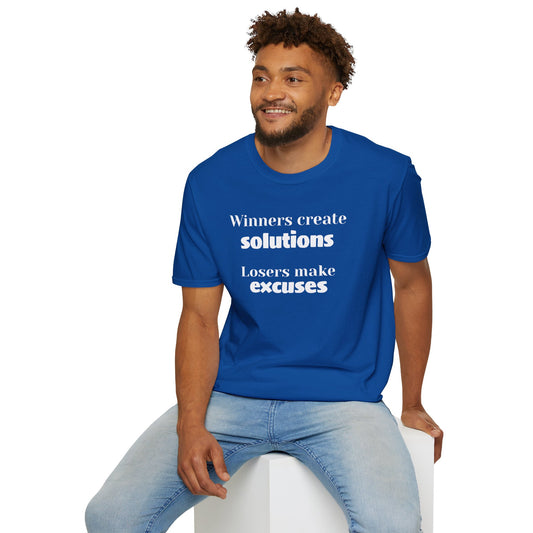Winners create solutions - Unisex Softstyle T-Shirt 100% Cotton Graphic