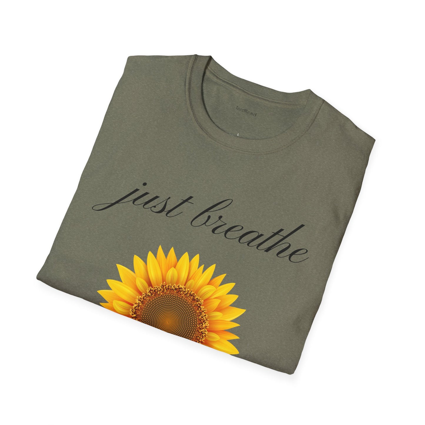 Just breathe - Unisex Softstyle T-Shirt 100% Cotton Graphic