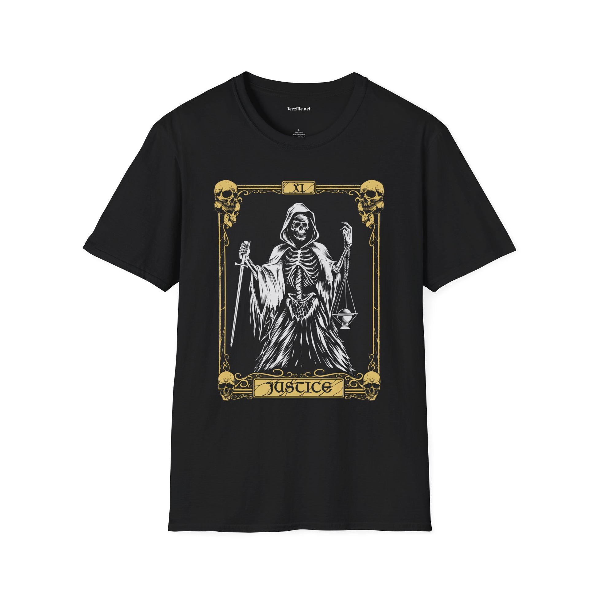 Justice Tarot Unisex SoftStyle T-Shirt 100% Cotton Graphic