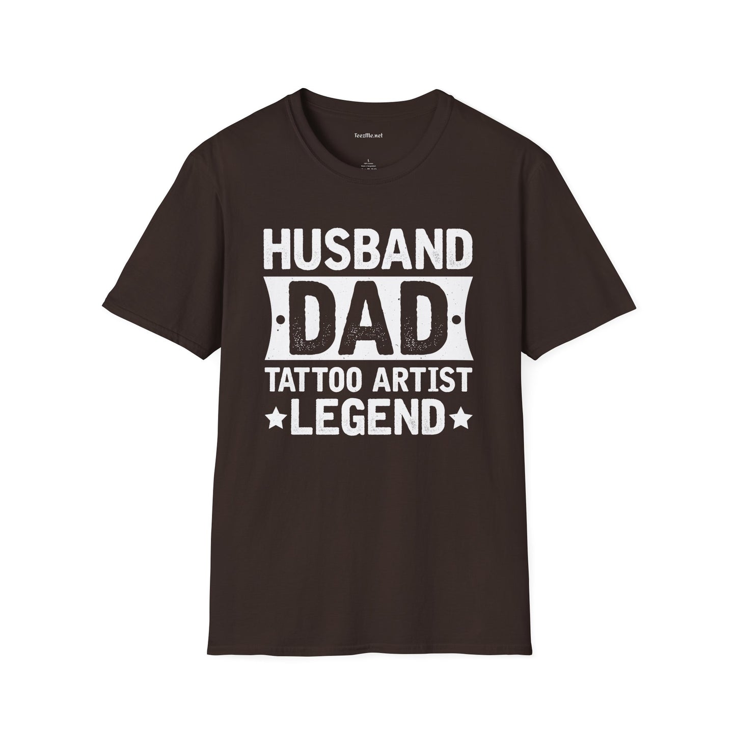 Husband DAD Tattoo Artist Unisex Soft Style T-Shirt 100% Cotton Graphic