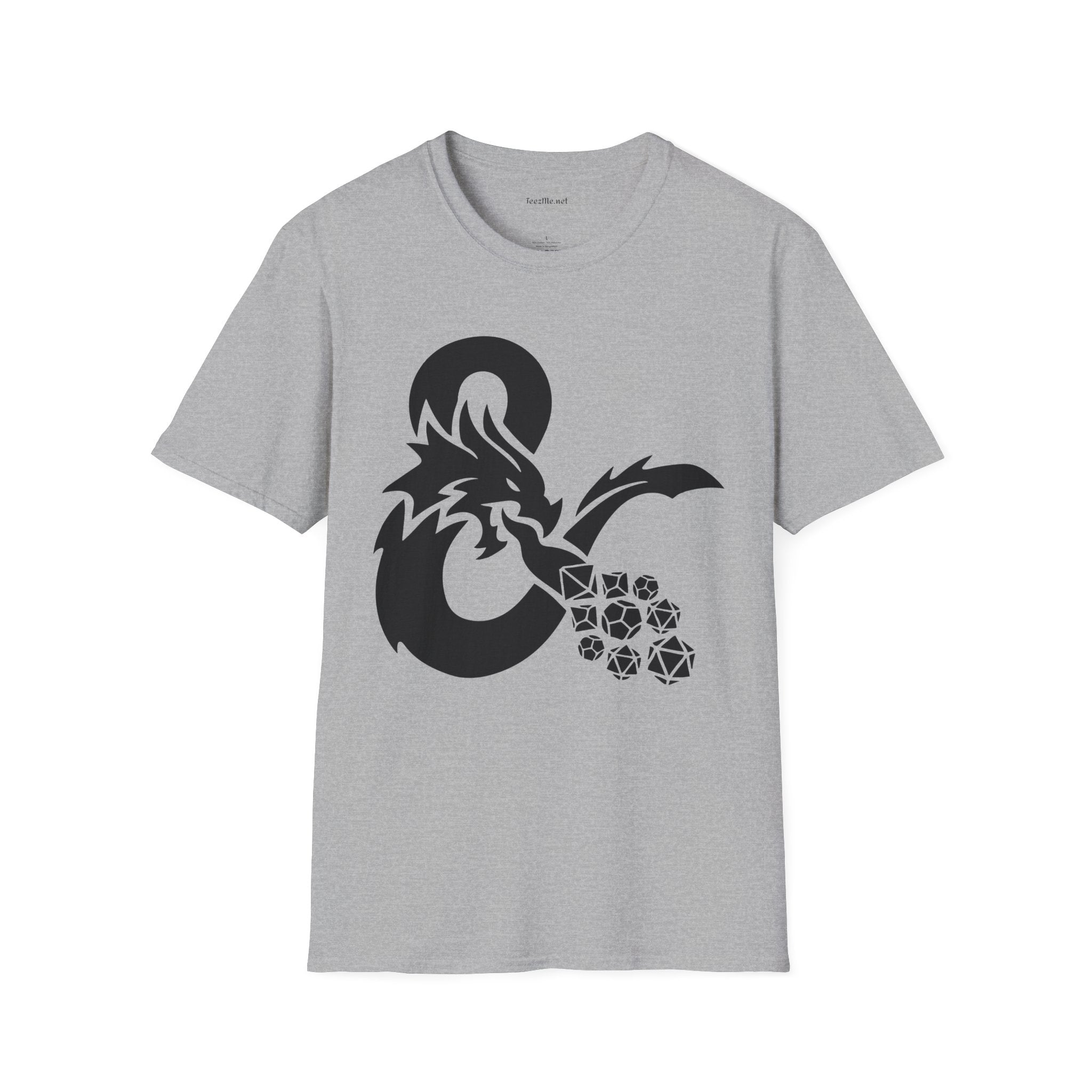 Dragon Fire Dice Unisex Softstyle T-Shirt 100% Cotton Graphic