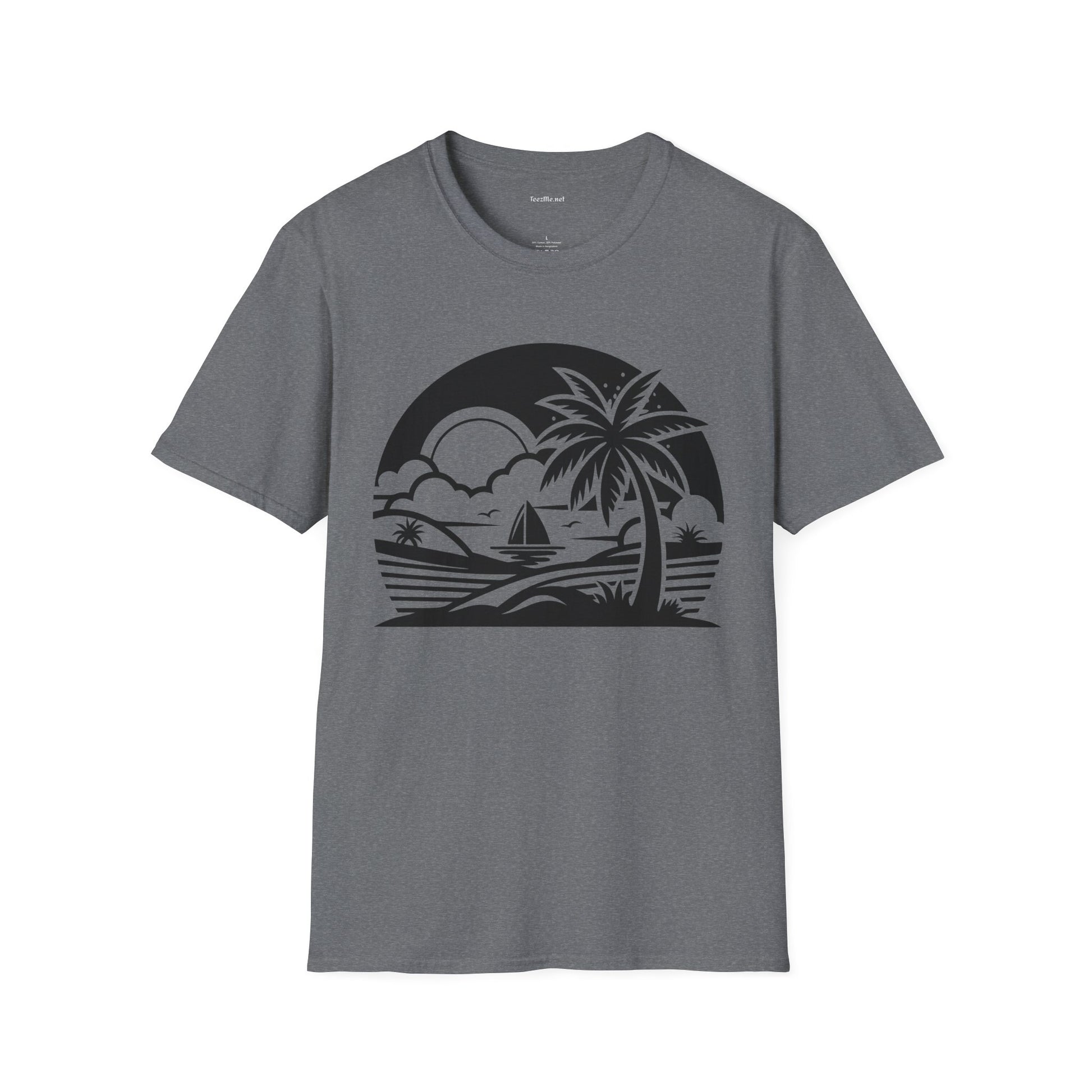Beach Sunrise - Unisex Softstyle T-Shirt 100% Cotton Graphic