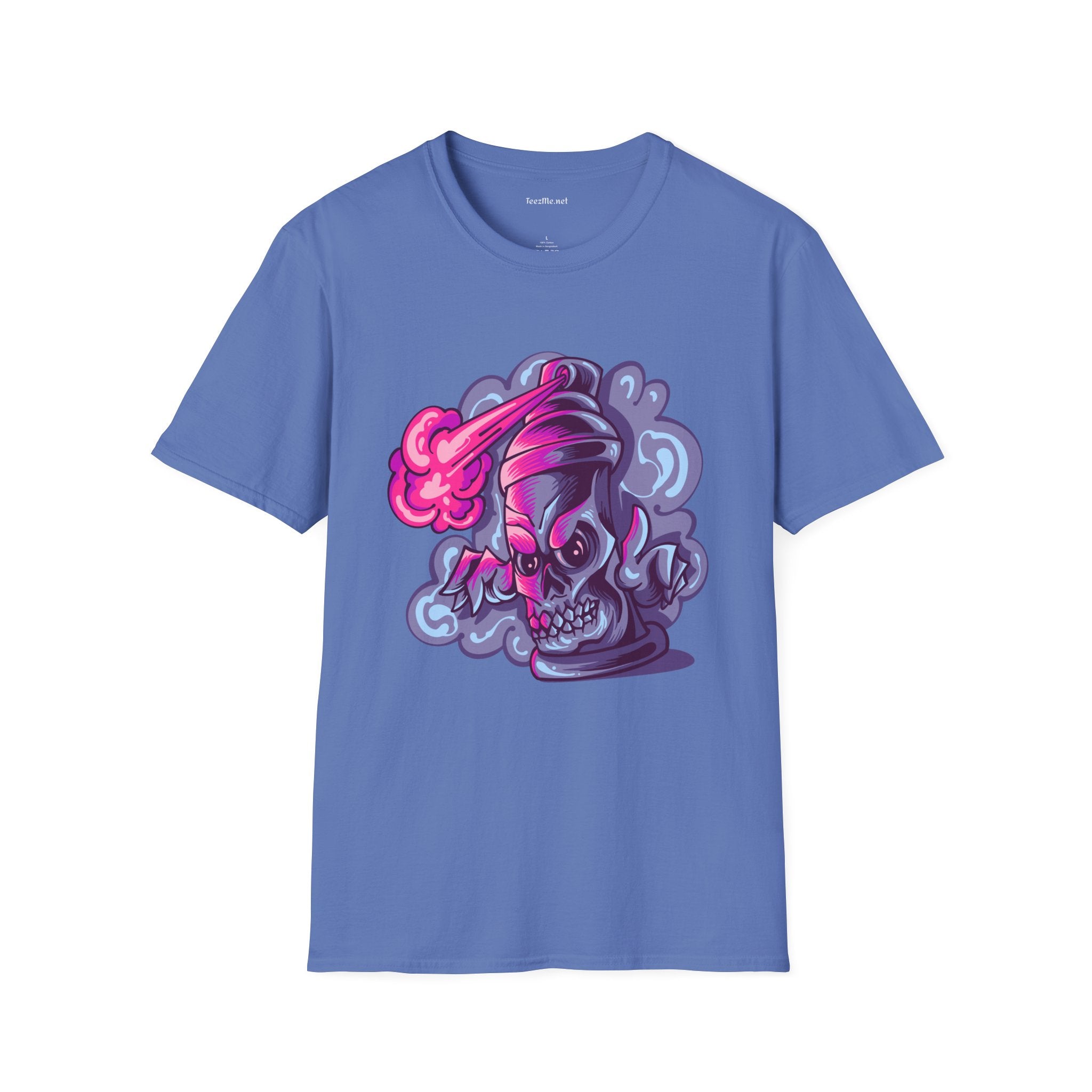 Skull Street Art Unisex Softstyle T-Shirt 100% Cotton