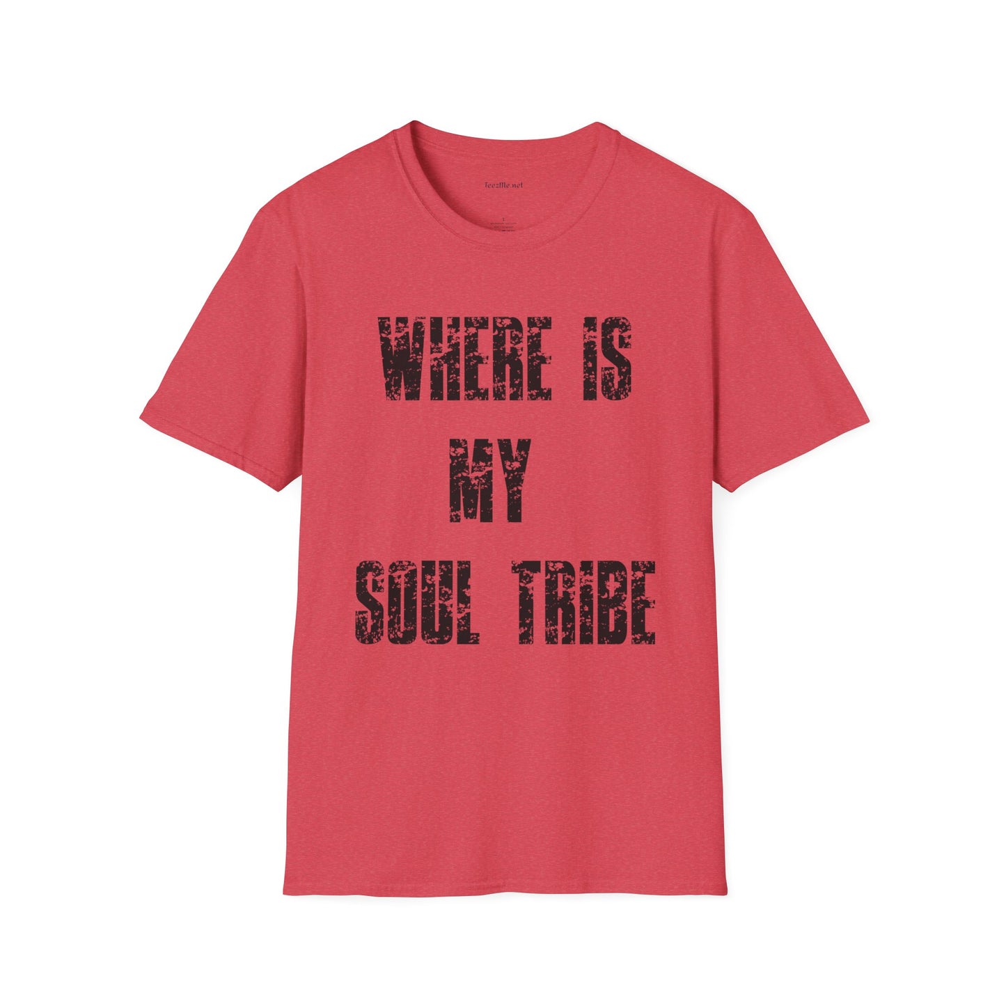 Where Is My Soul Tribe (Grunge) Unisex Soft Style T-Shirt 100% Cotton Graphic