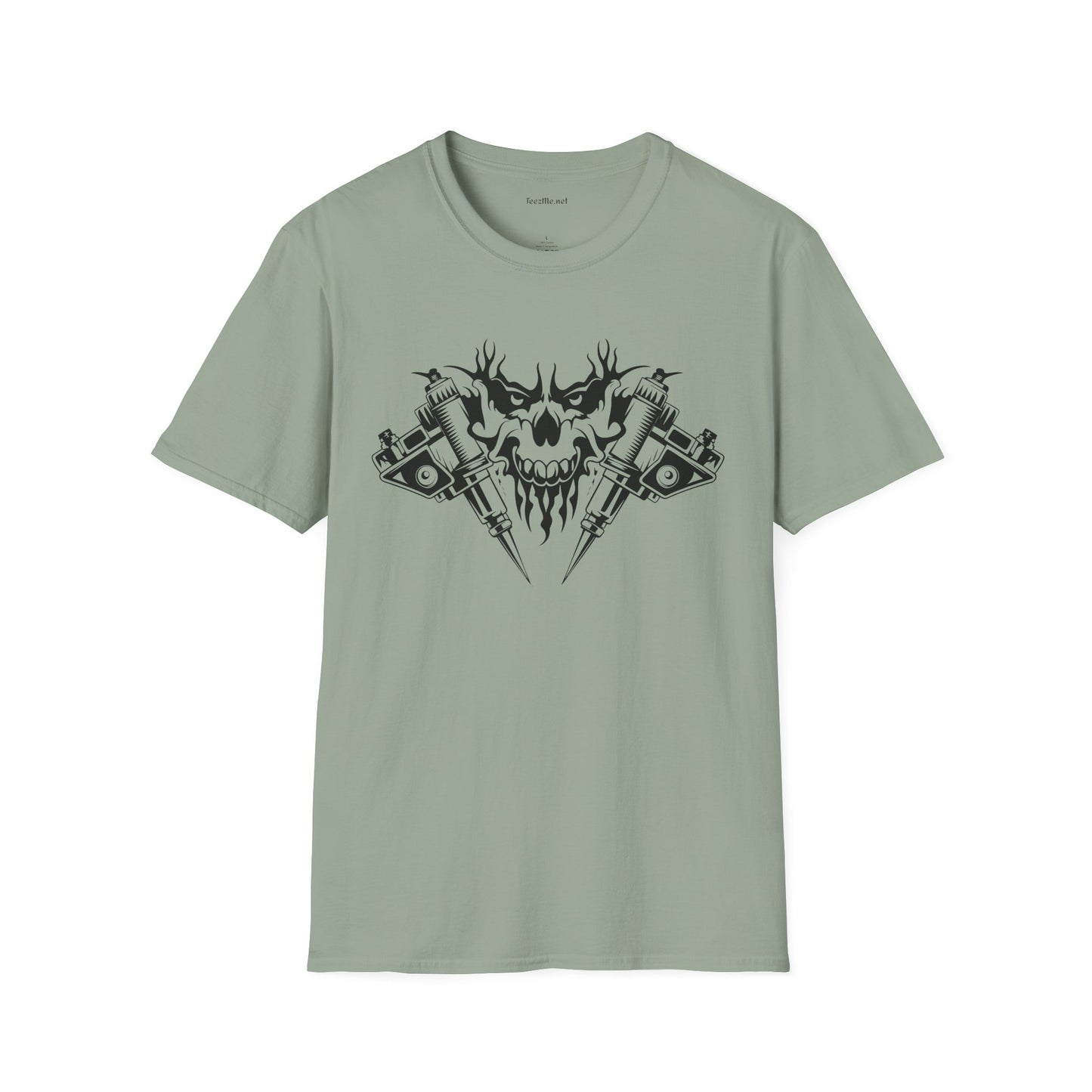 Crossed Tattoo Machine Unisex Soft Style T-Shirt 100% Cotton Graphic