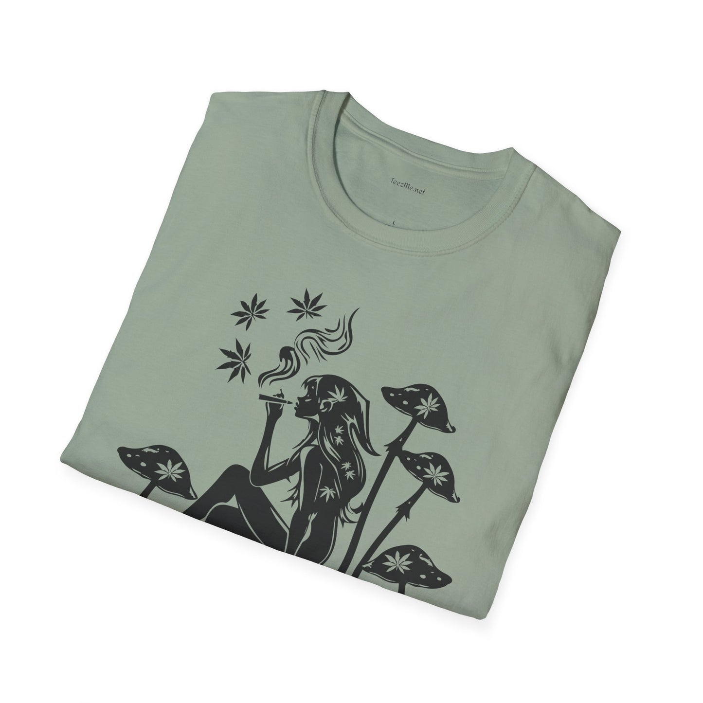 Fairy Smoking Weed - Unisex Softstyle T-Shirt 100% Cotton Graphic