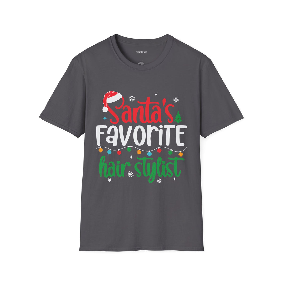 Santa’s Favorite Hair Stylist T-Shirt — Festive Christmas Salon Gift