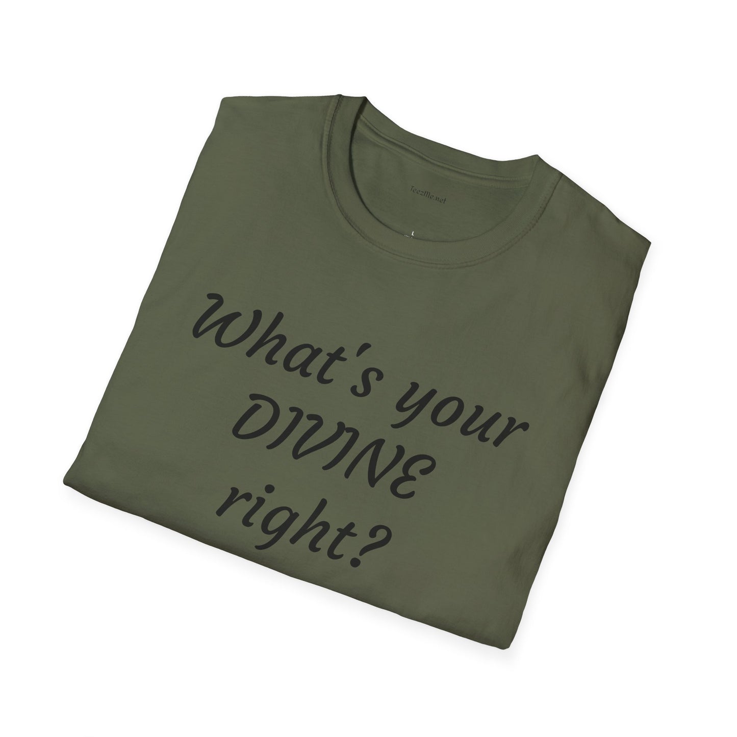 What's your DIVINE right? - Unisex Softstyle T-Shirt 100% Cotton Graphic