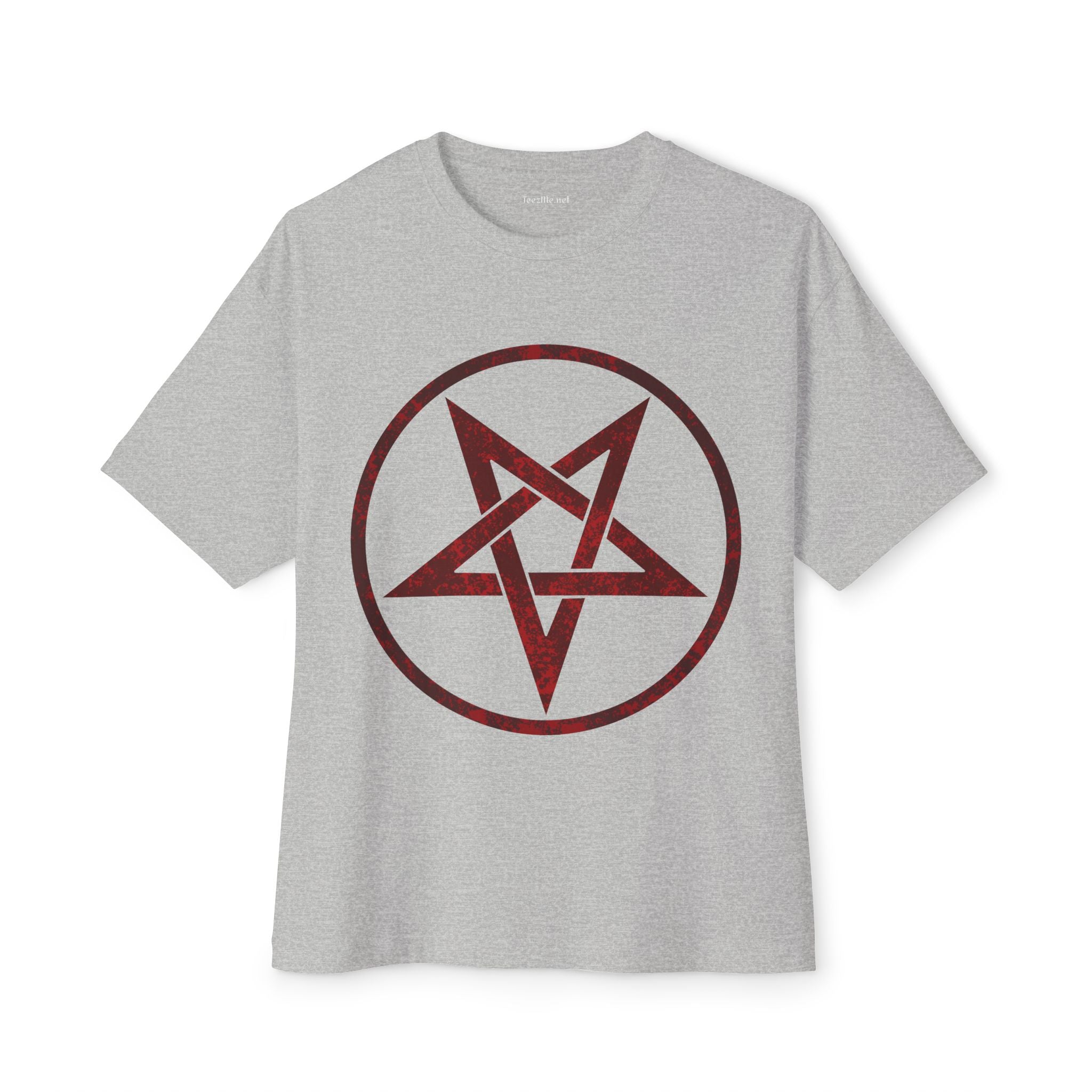 Red Pentagram Unisex Oversized Boxy Tee