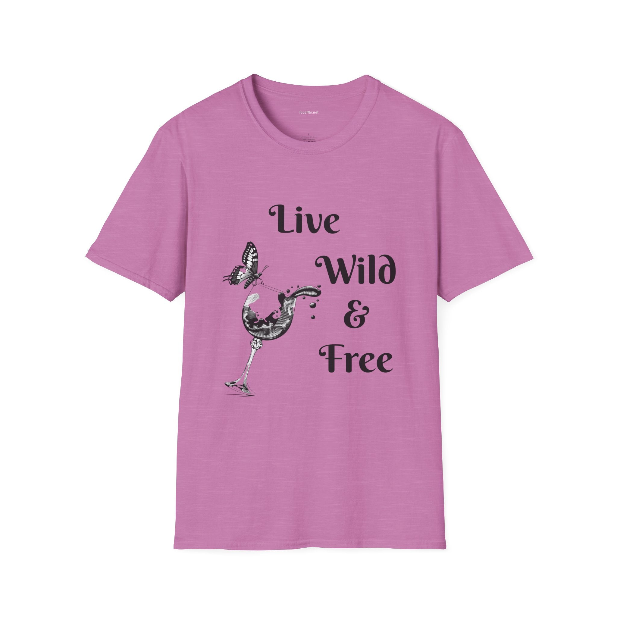 Live Wild & Free -  Unisex Softstyle T-Shirt 100% Cotton Graphic