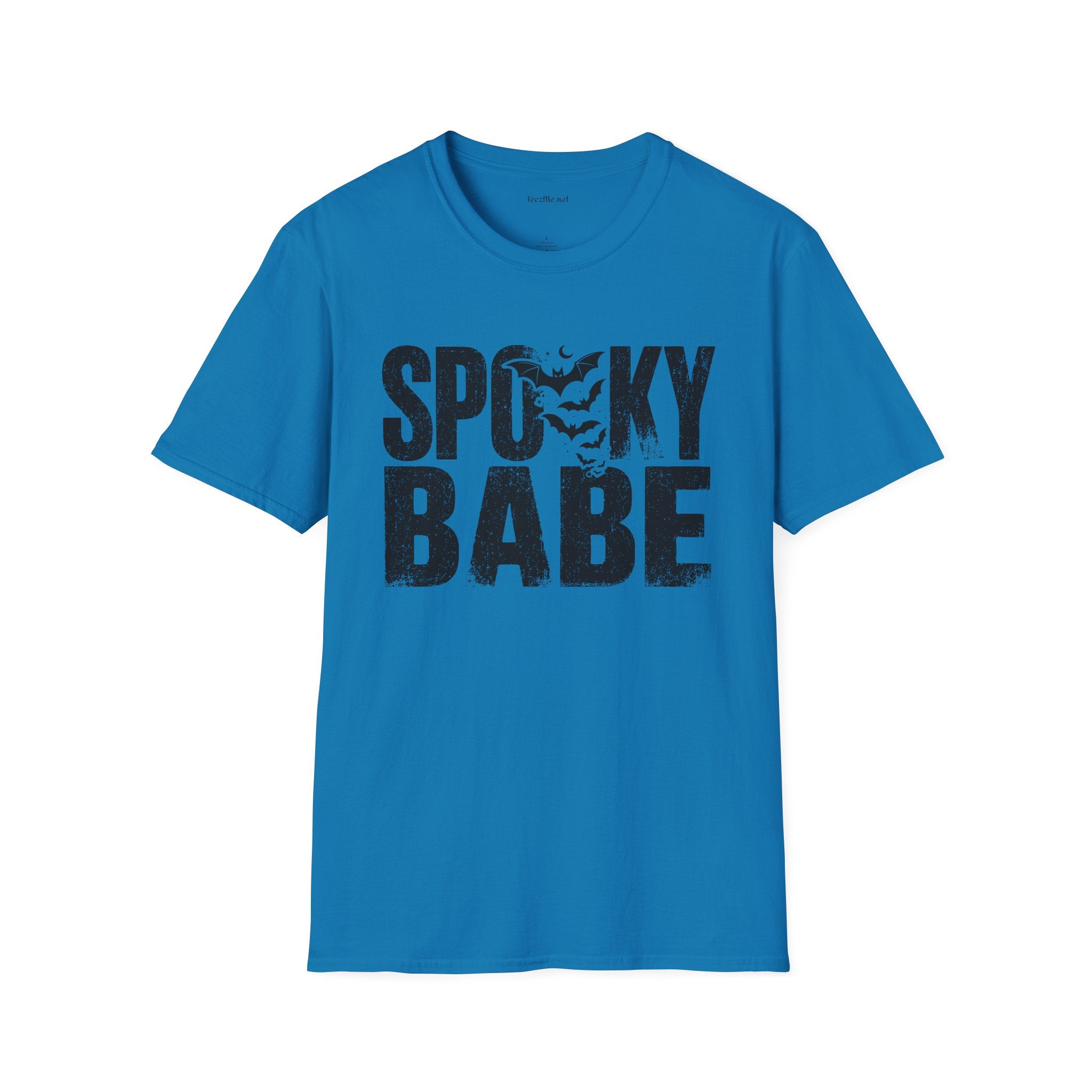 Spooky Babe Halloween T-Shirt — Orange Graphic Tee with Bats