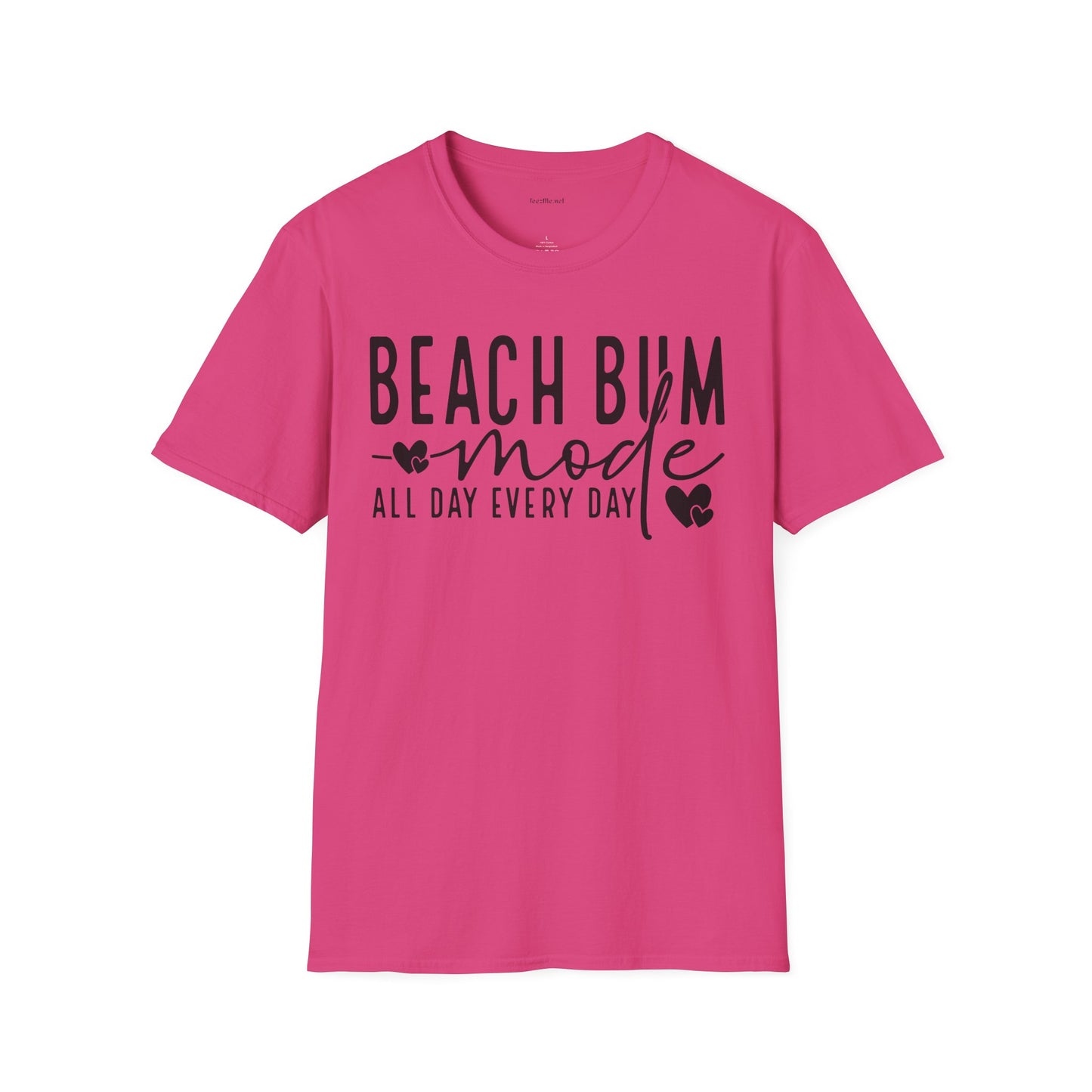 Beach Bum - Unisex Softstyle T-Shirt 100% Cotton Graphic