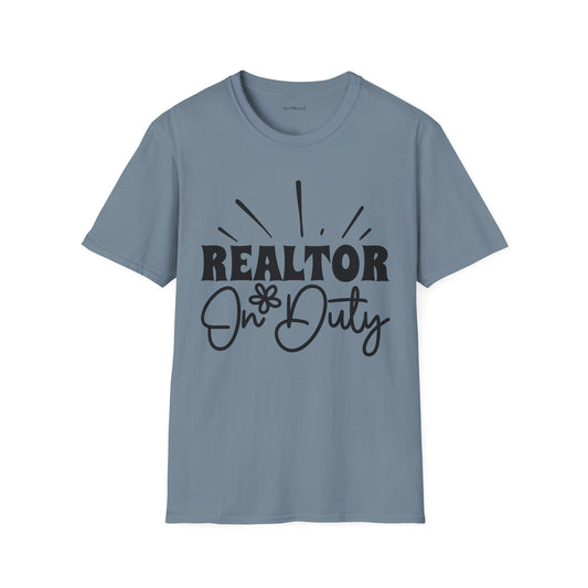 REALTOR On Duty Unisex Soft Style T-Shirt 100% Cotton Graphic