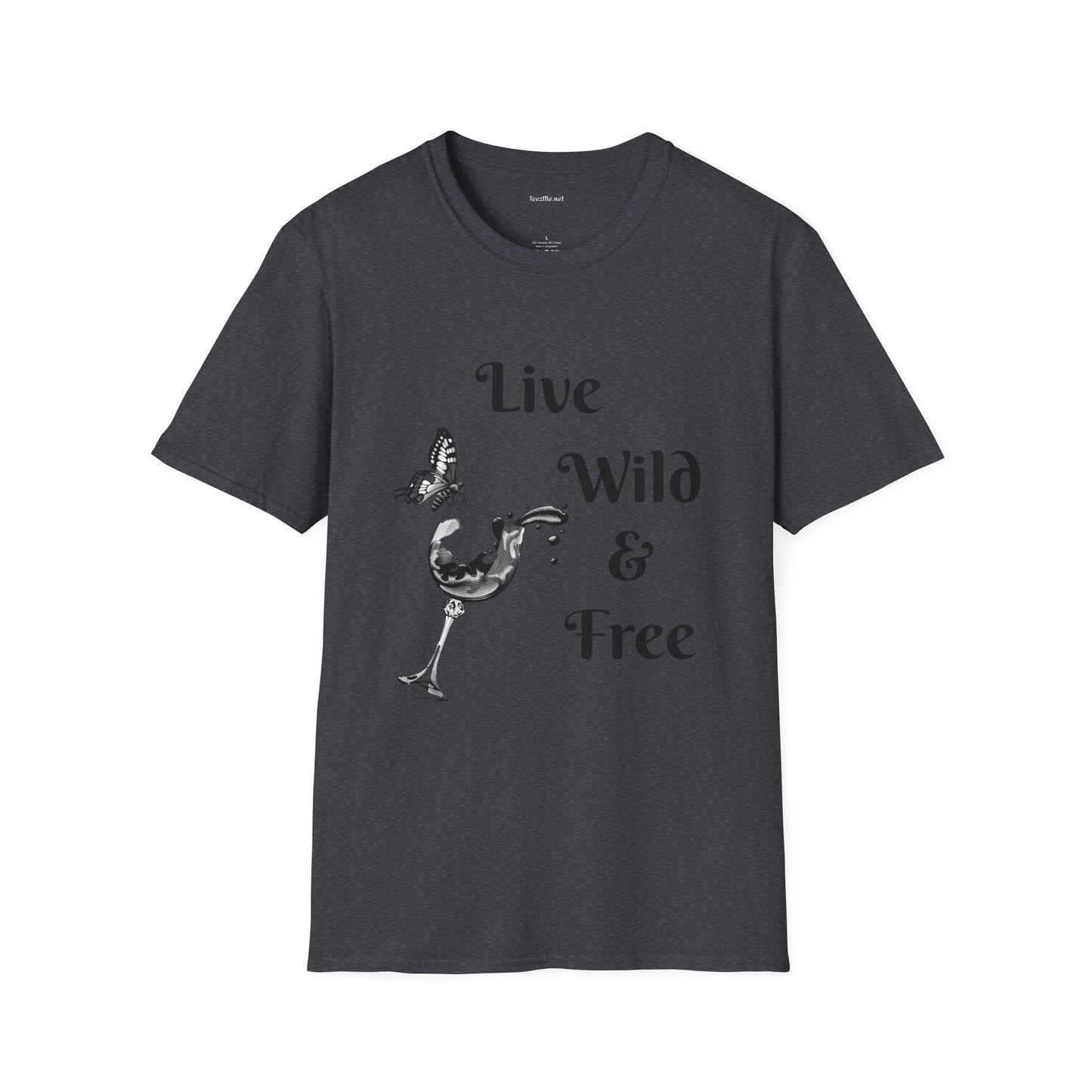 Live Wild & Free -  Unisex Softstyle T-Shirt 100% Cotton Graphic