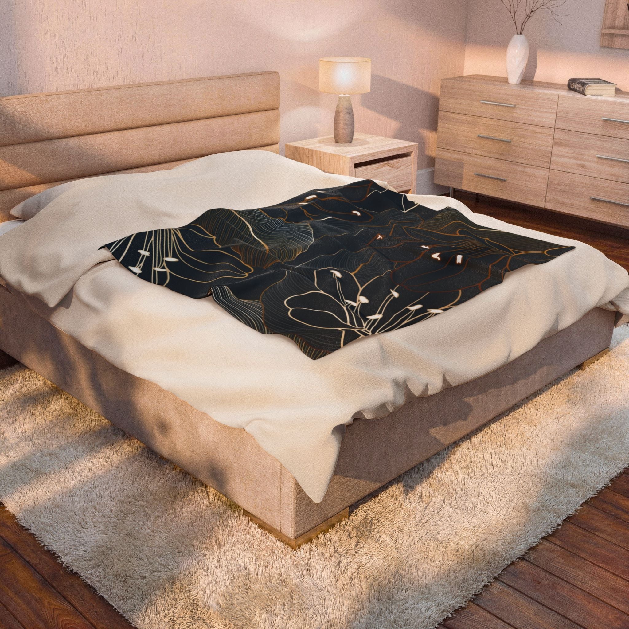 Tropical Escape Velveteen Plush Blanket