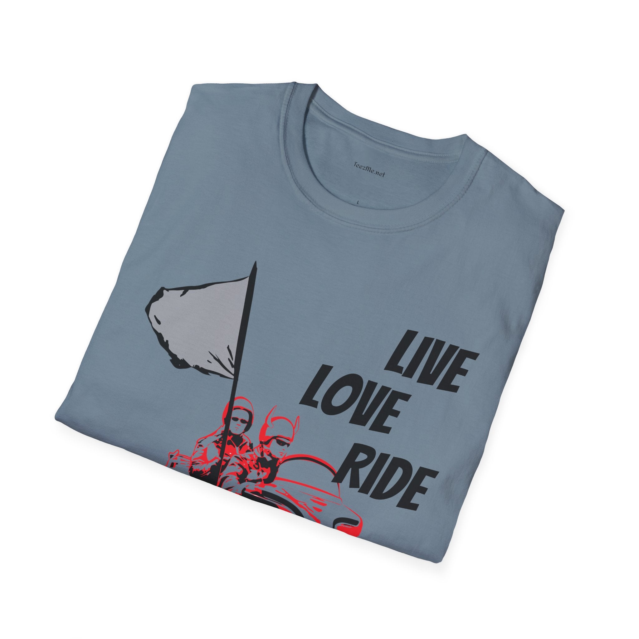 Live Love Ride - Unisex Softstyle T-Shirt 100% Cotton Graphic Motorcycle Harley