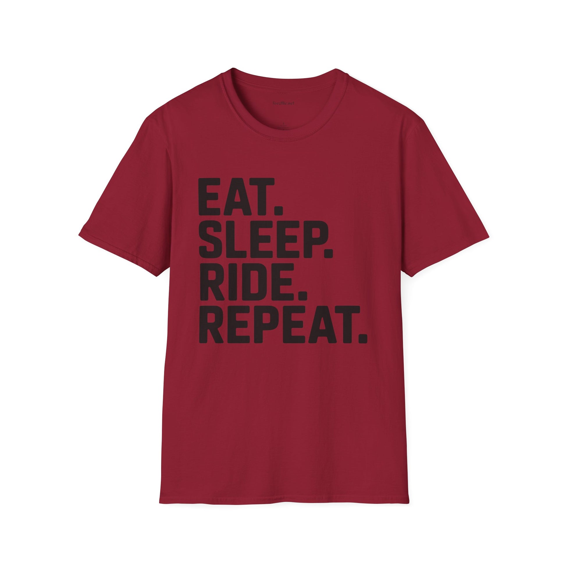 Eat Sleep Ride Repeat Unisex SoftStyle T-Shirt 100% Cotton Graphic