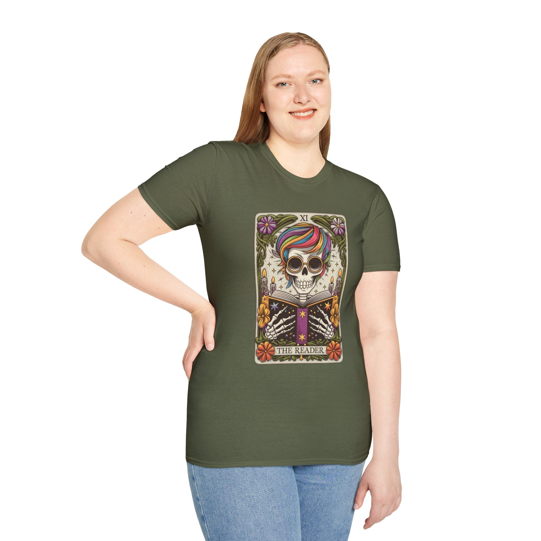 The Reader Unisex Softstyle T-Shirt 100% Cotton  #tarot