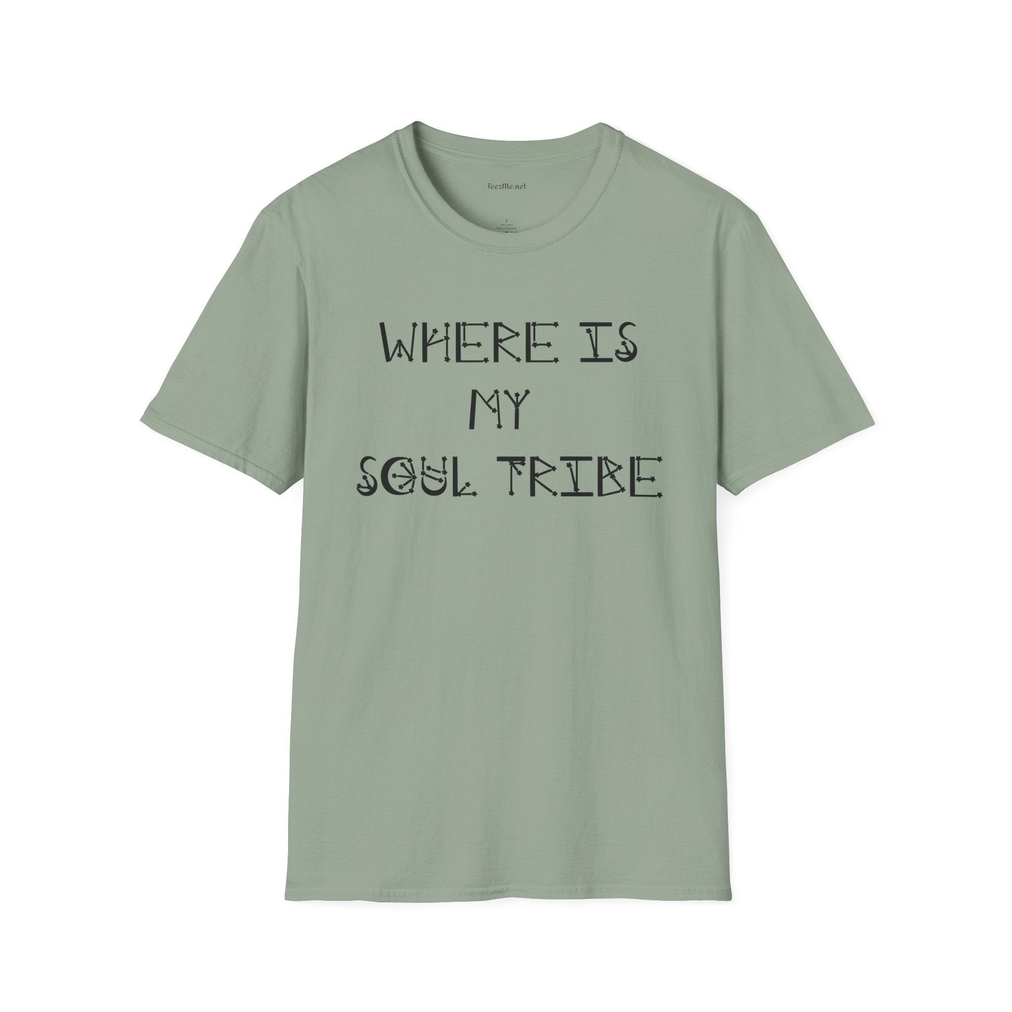 Where Is My Soul Tribe (Stars) Unisex Soft Style T-Shirt 100% Cotton Graphic