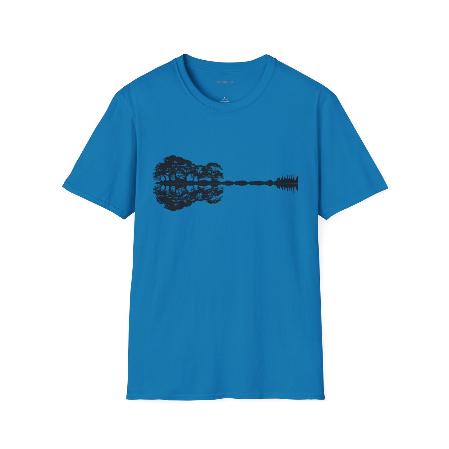 Lake Shadow Guitar Unisex Softstyle T-Shirt 100% Cotton Graphic