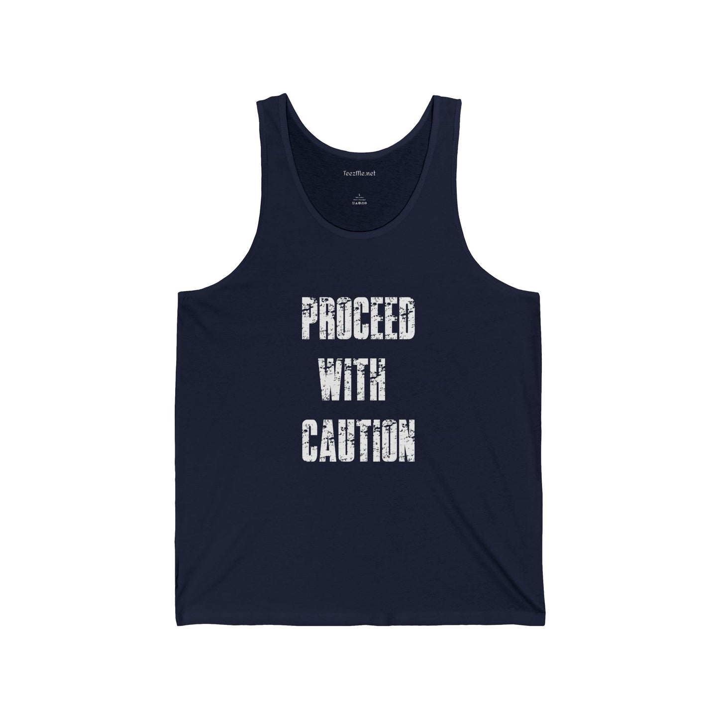 Proceed With Caution Unisex Jersey Tank