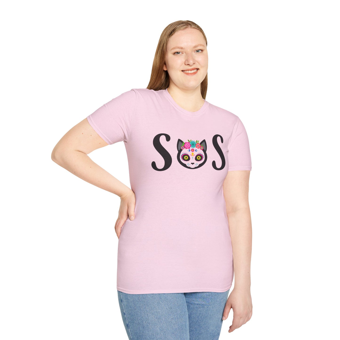 S O S - Unisex Softstyle T-Shirt 100% Cotton Graphic