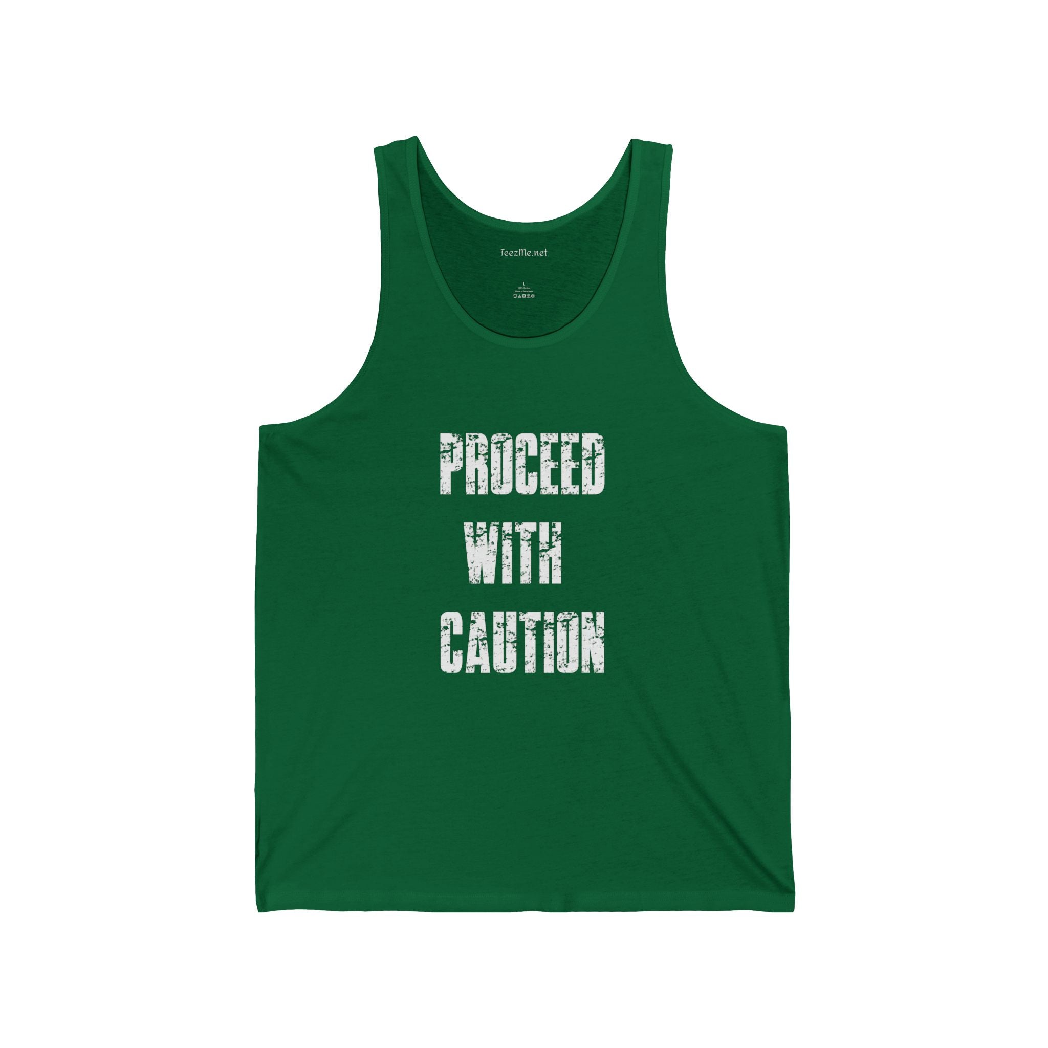 Proceed With Caution Unisex Jersey Tank
