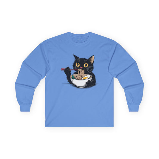 Ramen Lover Black Cat Unisex Ultra Cotton Long Sleeve Tee