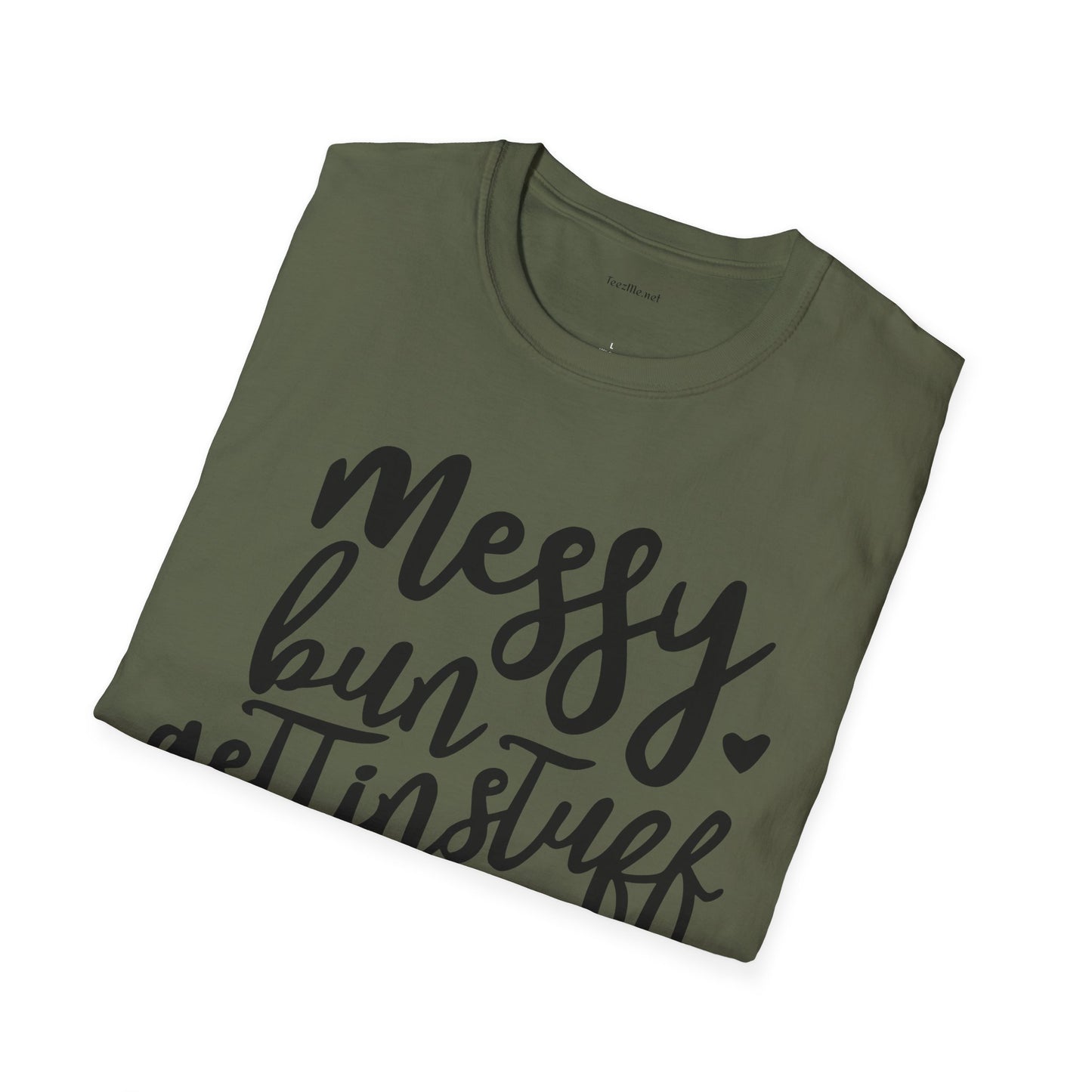 Messy Bun  - Unisex Softstyle T-Shirt 100% Cotton Graphic