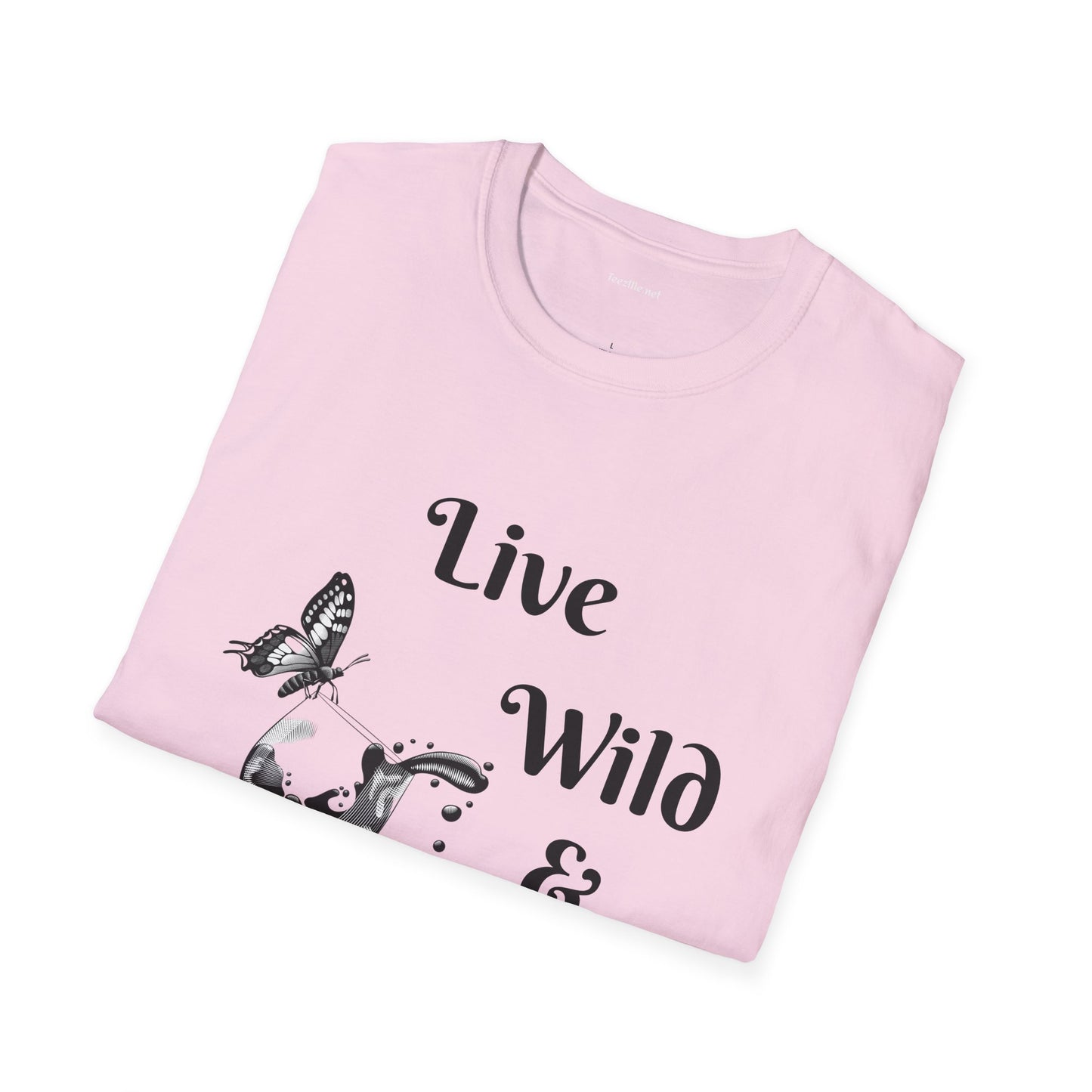 Live Wild & Free -  Unisex Softstyle T-Shirt 100% Cotton Graphic