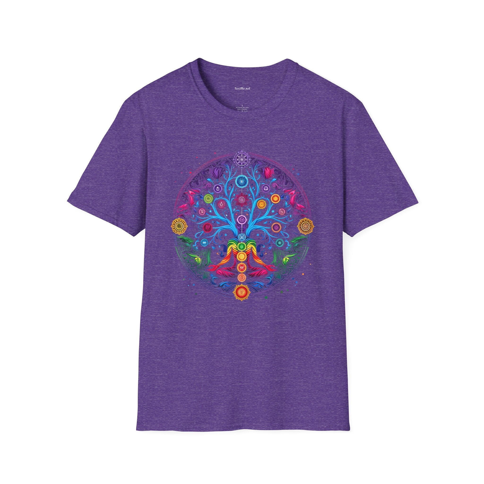 Chakra with Moon  Unisex Softstyle T-Shirt 100% Cotton Graphic