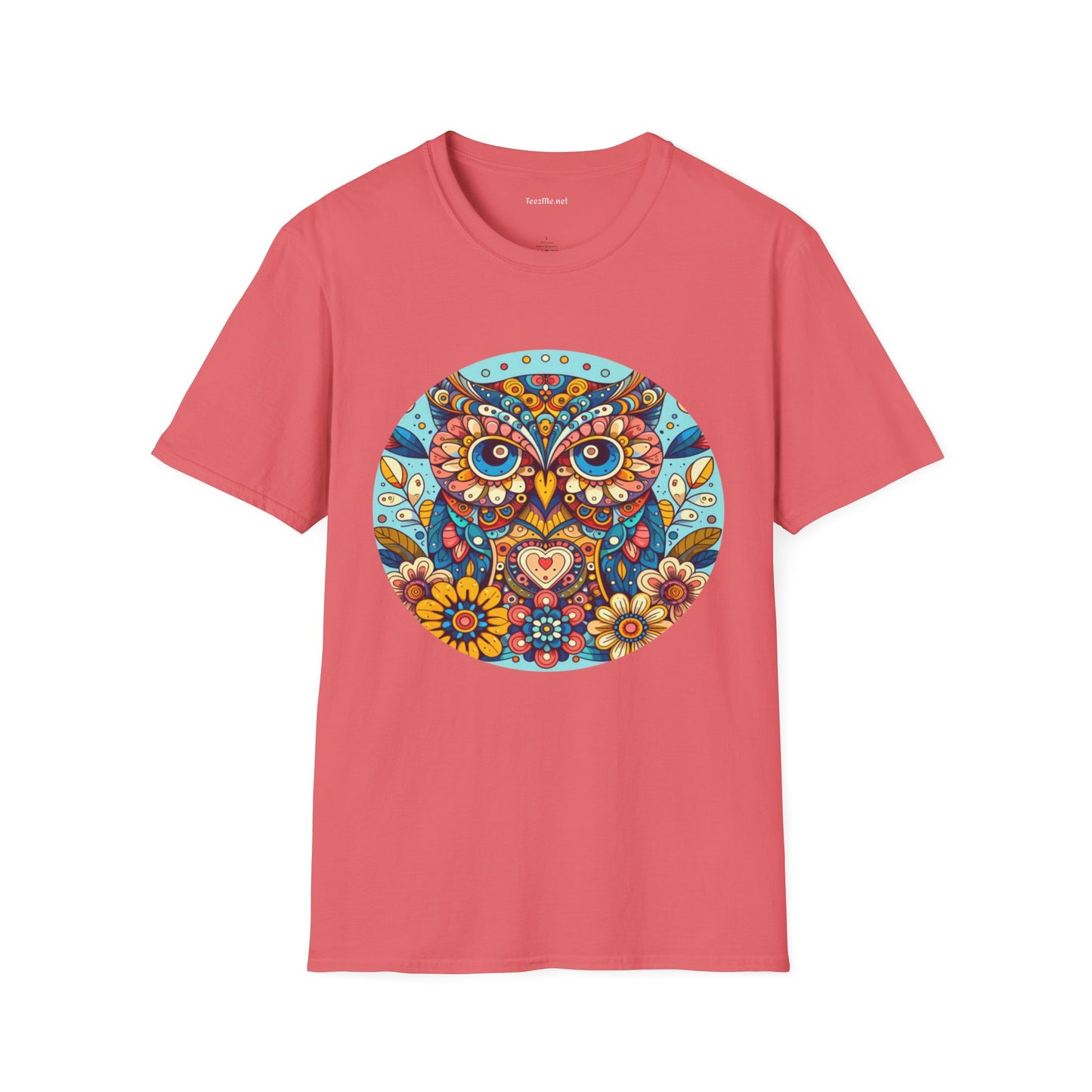Floral Owl (1) Unisex Softstyle T-Shirt 100% Cotton Graphic