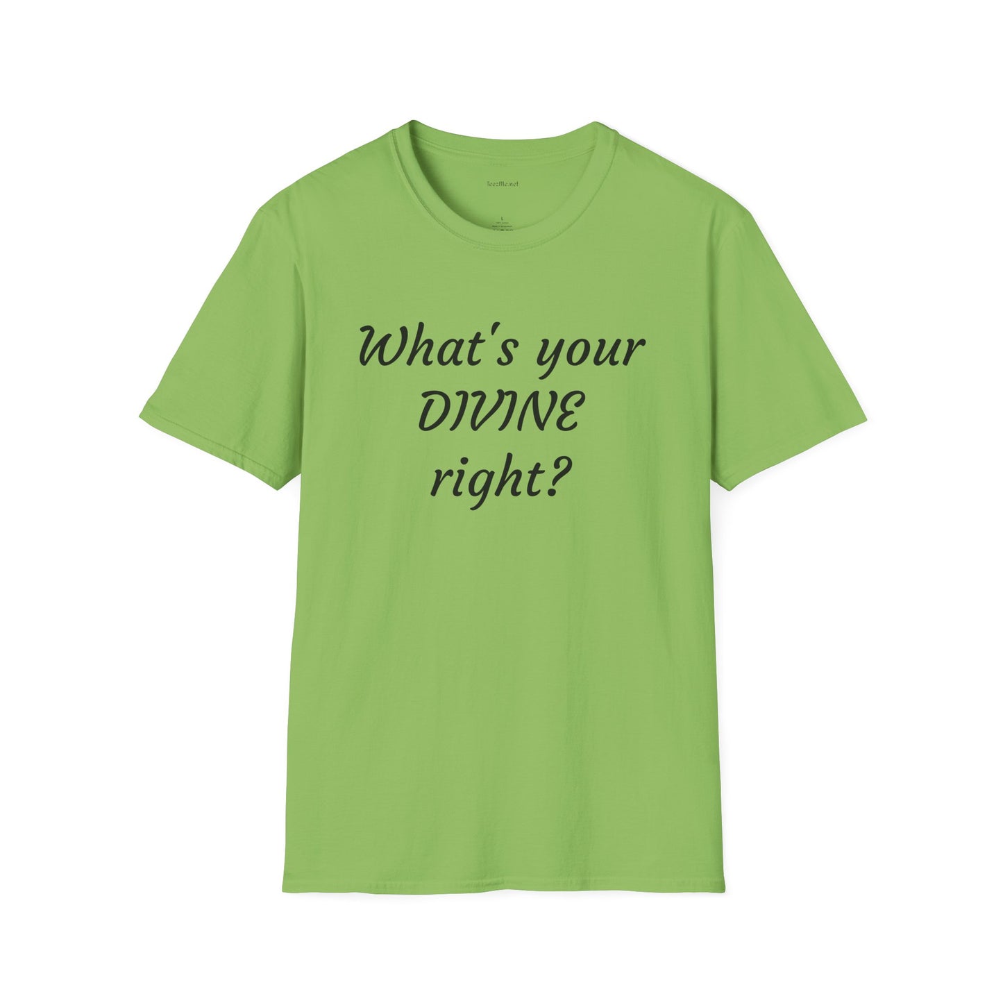 What's your DIVINE right? - Unisex Softstyle T-Shirt 100% Cotton Graphic