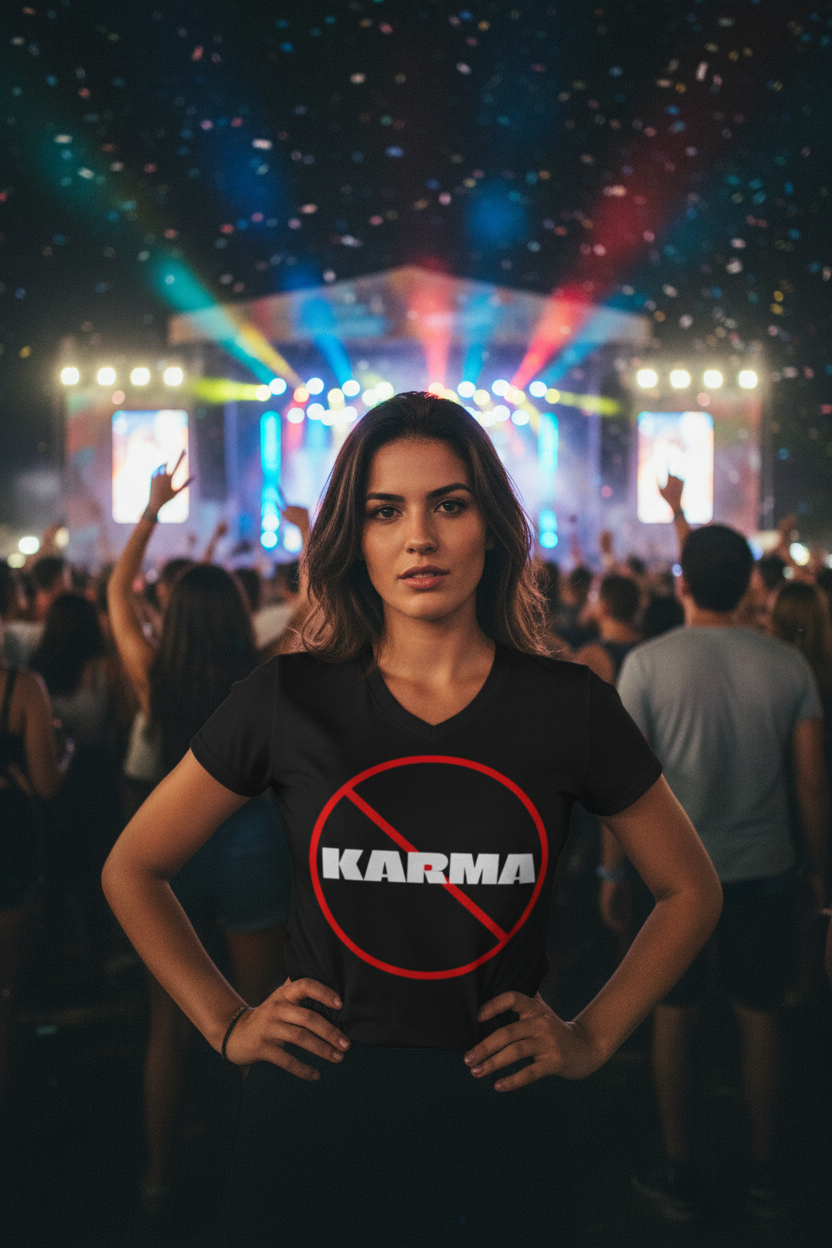 KARMA (unwanted) - Unisex Jersey Short Sleeve V-Neck Tee