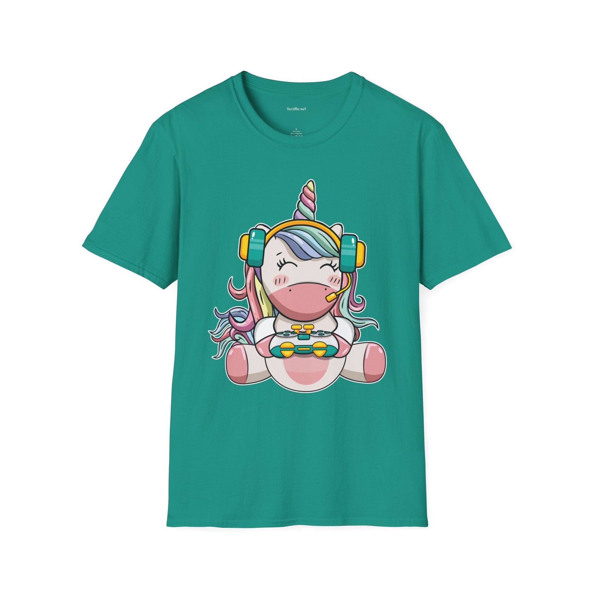 Unicorn Gamer Unisex Softstyle T-Shirt 100% Cotton Graphic