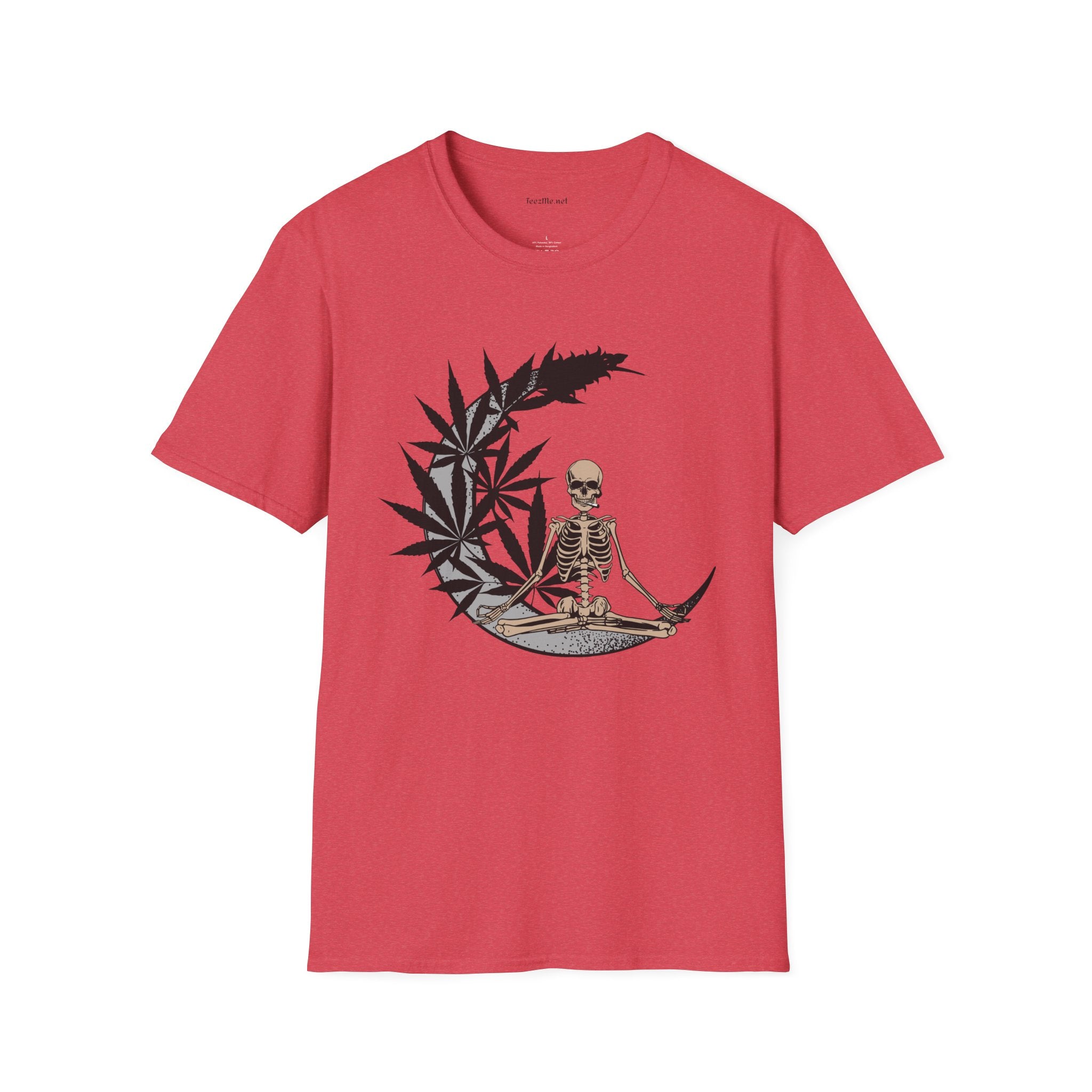 Smoking Skeleton - Unisex Softstyle T-Shirt 100% Cotton Graphic