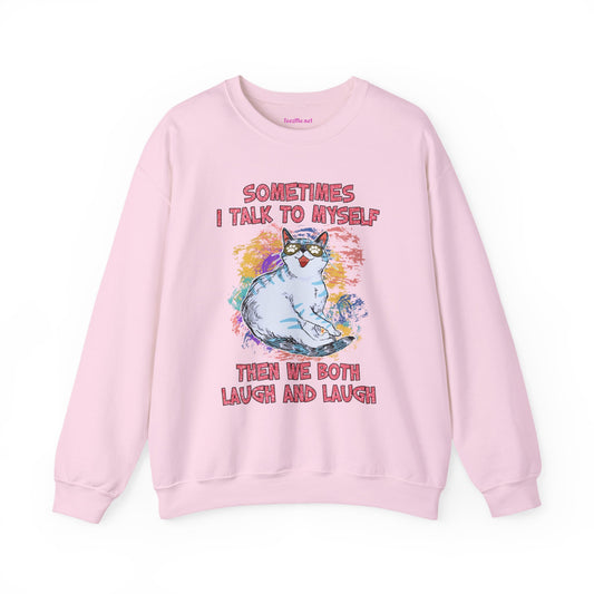 Sometimes I talk to myself Unisex Heavy Blend™ Crewneck Sweatshirt Graphic