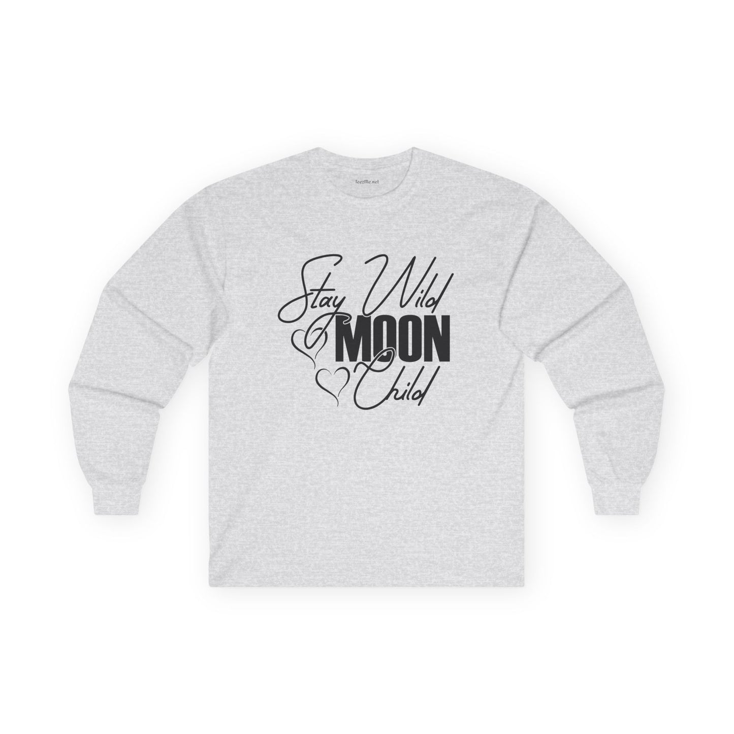 Stay Wild Moon Child with hearts Unisex Ultra Cotton Long Sleeve Tee