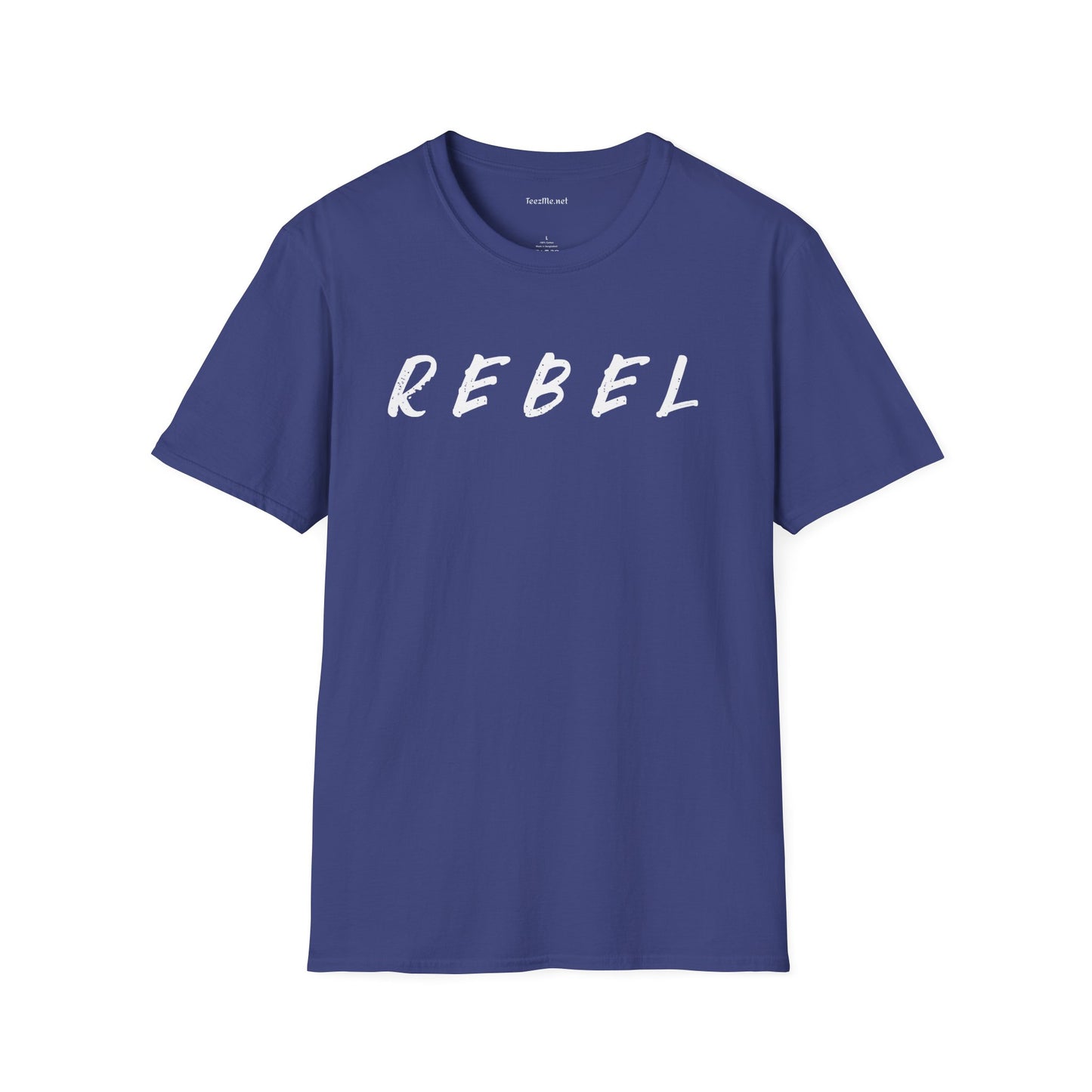REBEL (white text) Unisex Softstyle T-Shirt 100% Cotton Graphic