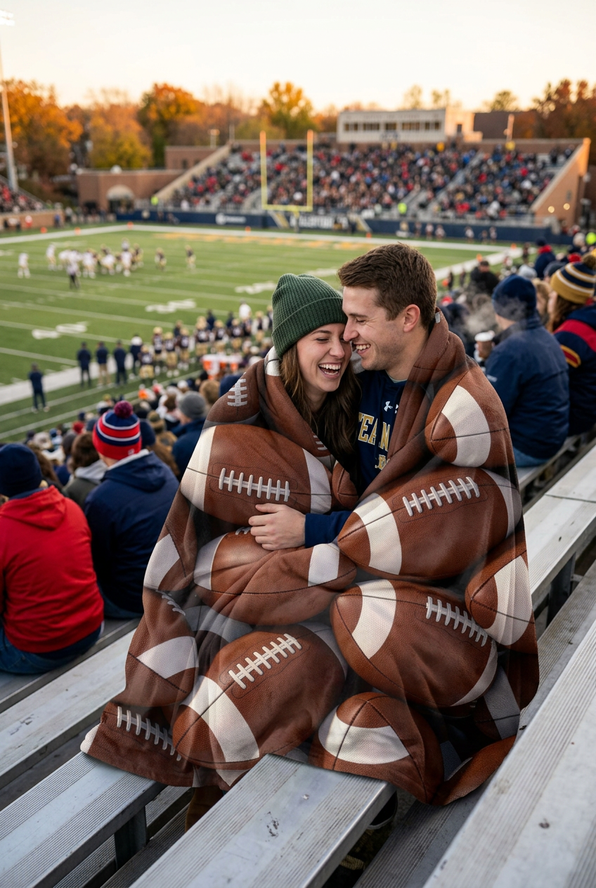 Football - Velveteen Plush Blanket