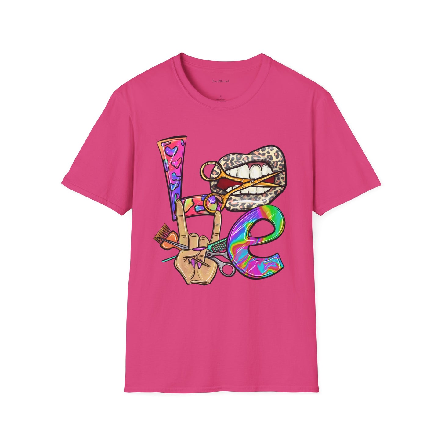Hairstylist Love Unisex Softstyle T-Shirt 100% Cotton Graphic