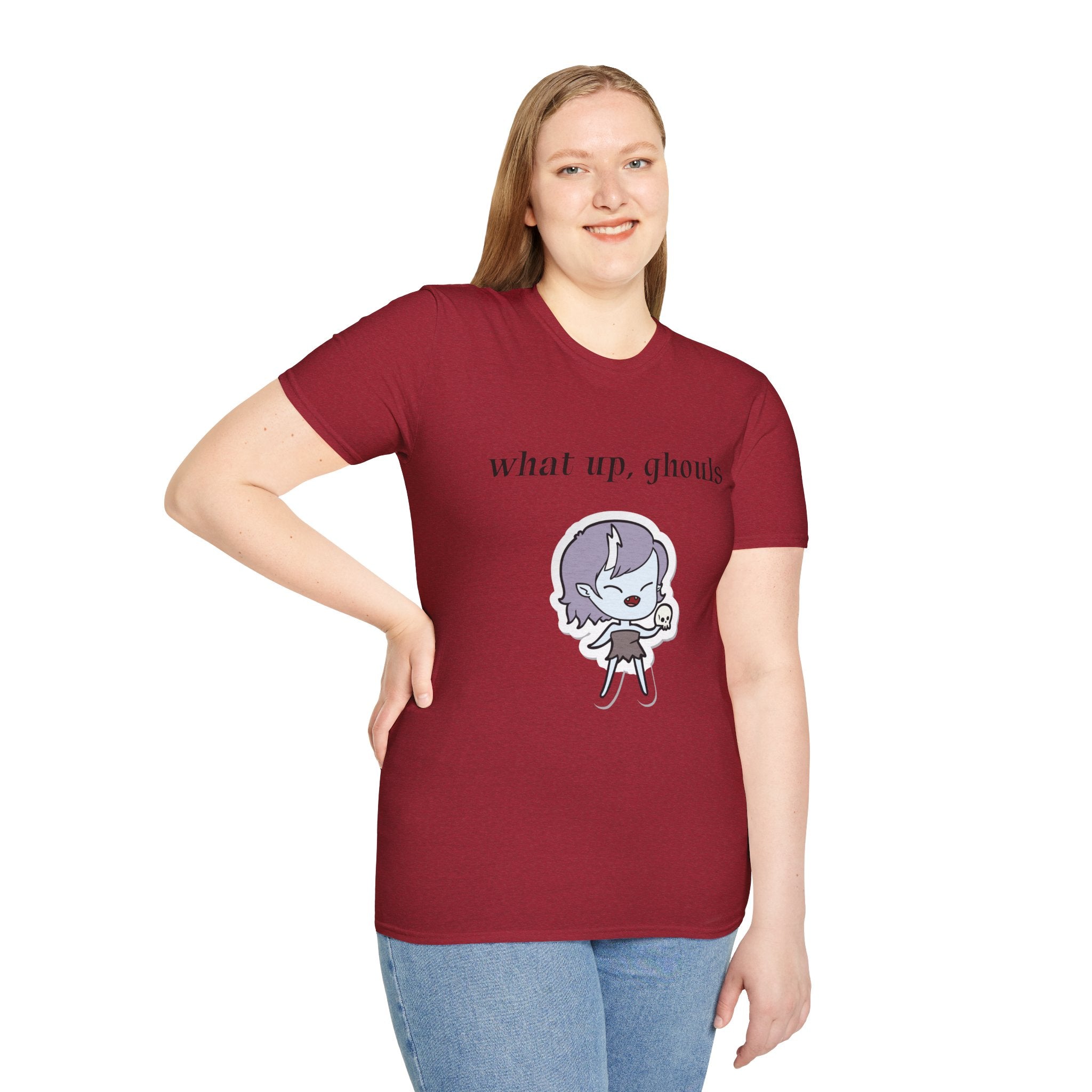 What up, ghouls - Unisex Softstyle T-Shirt 100% Cotton Graphic
